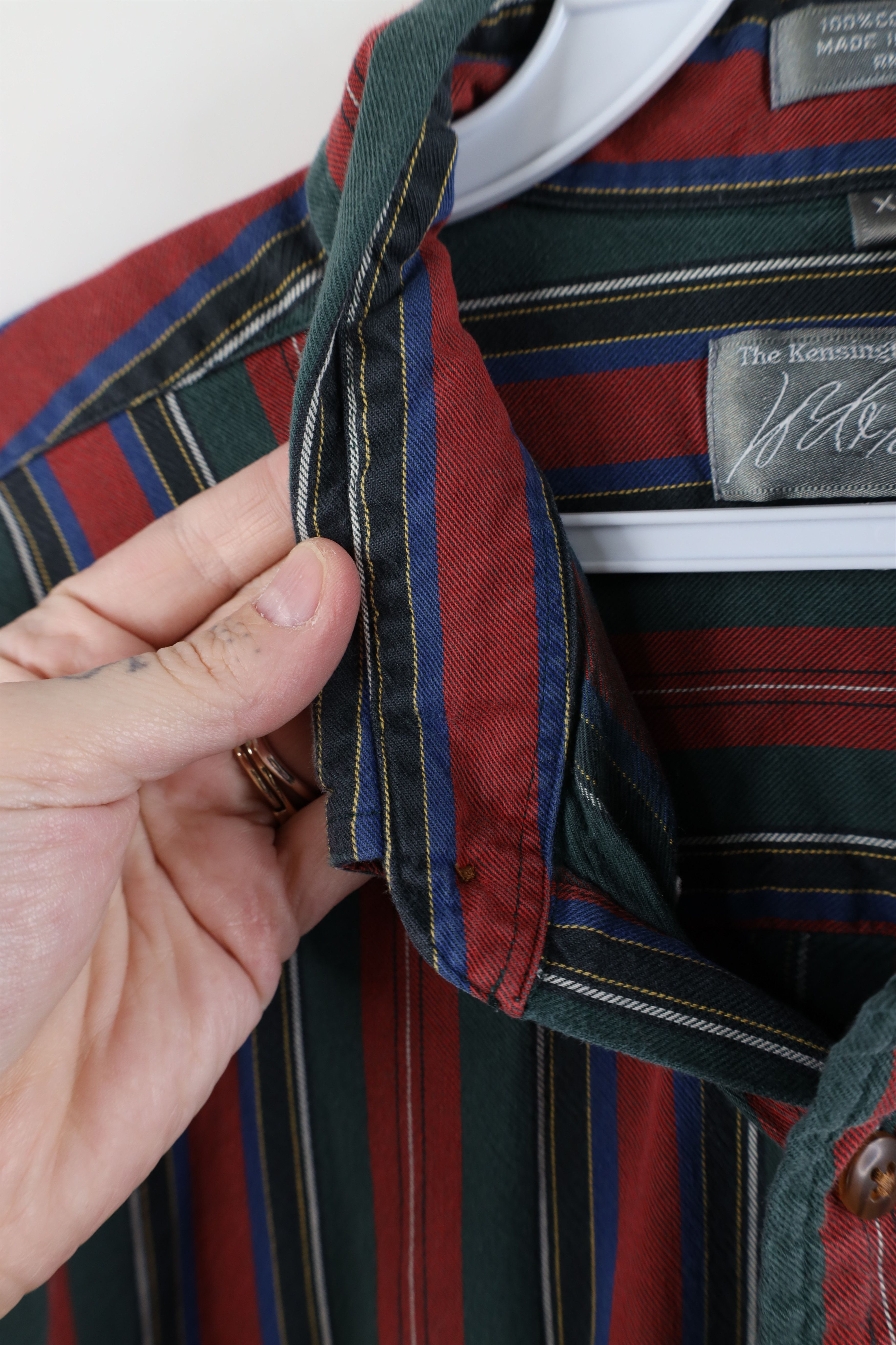 Vintage Vintage 90s Streetwear Striped Collared Button Down Shirt Size US XL / EU 56 / 4 - 10 Thumbnail