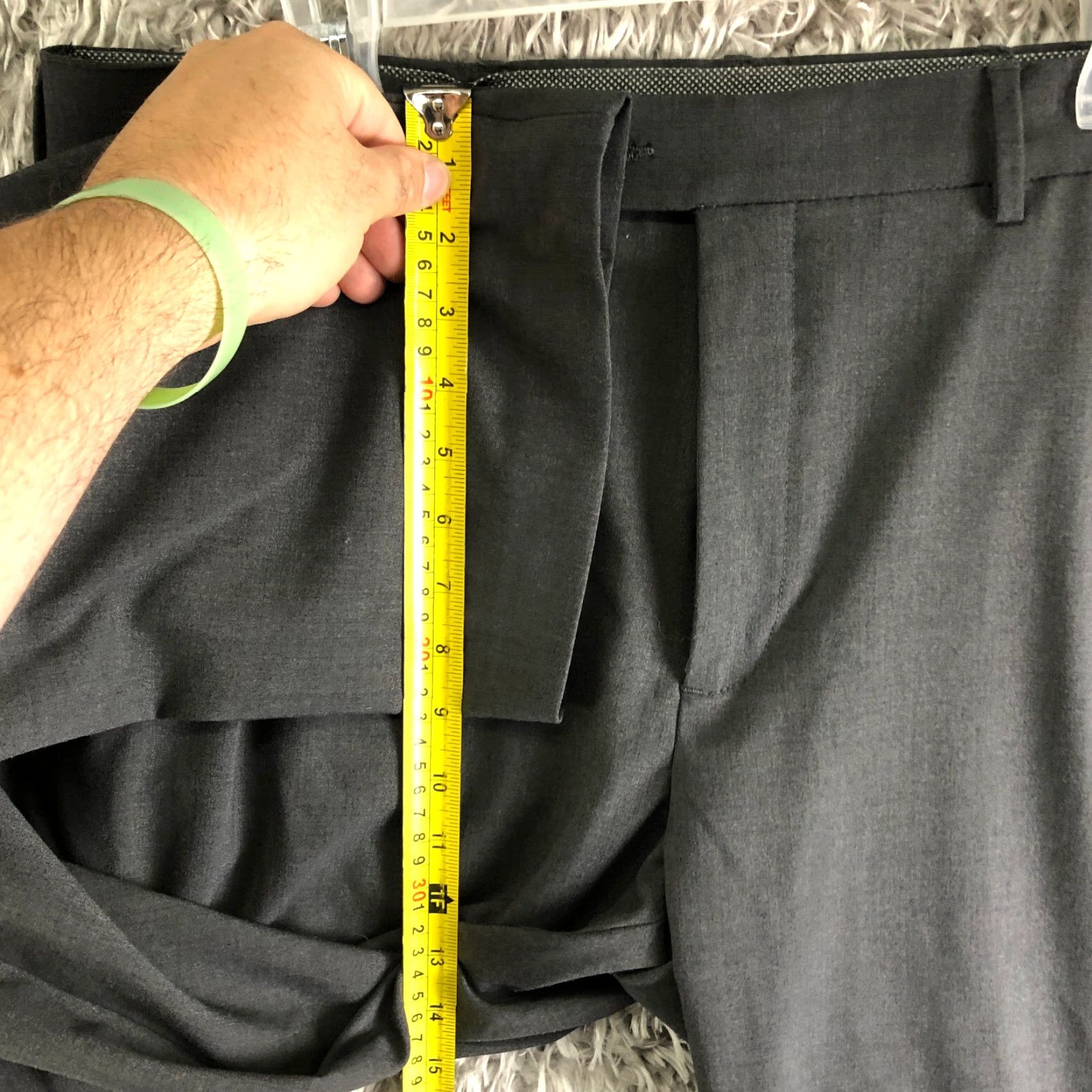 Croft & Barrow Croft & Barrow Mens 38x32 Gray Slack Dress Pants Mid Rise Straight Leg Flat Front Casual Business Formal Size US 38 / EU 54 - 4 Thumbnail