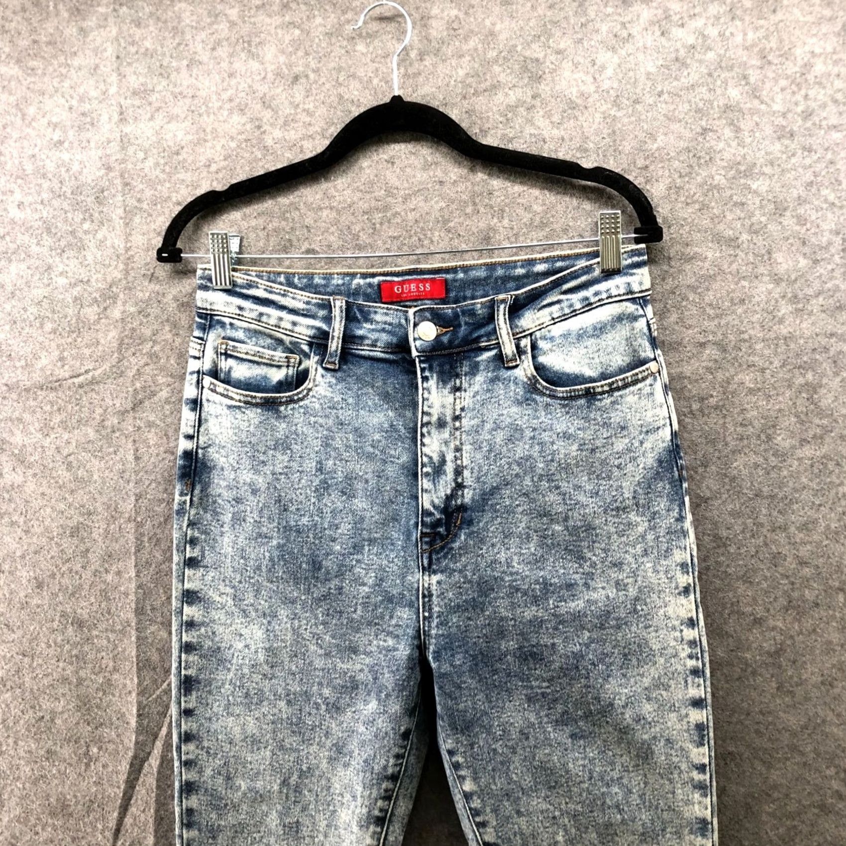 Guess GUESS Denim Skinny Jean Womens 30 Acid Wash High Rise Logo butt Stretch Jeans Size 30" / US 8 / IT 44 - 3 Thumbnail
