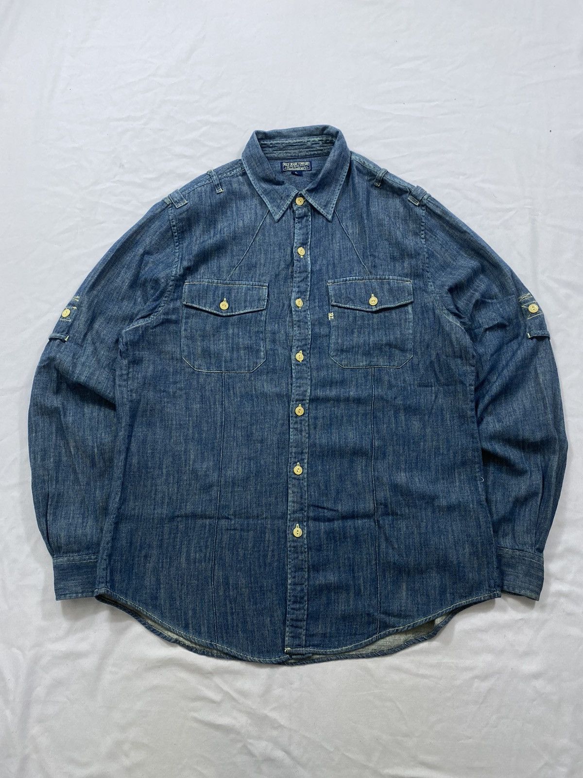Ralph Lauren Vintage Polo Denim Ralph Lauren MFG Button Ups long Sleeve Size US L / EU 52-54 / 3 - 1 Thumbnail