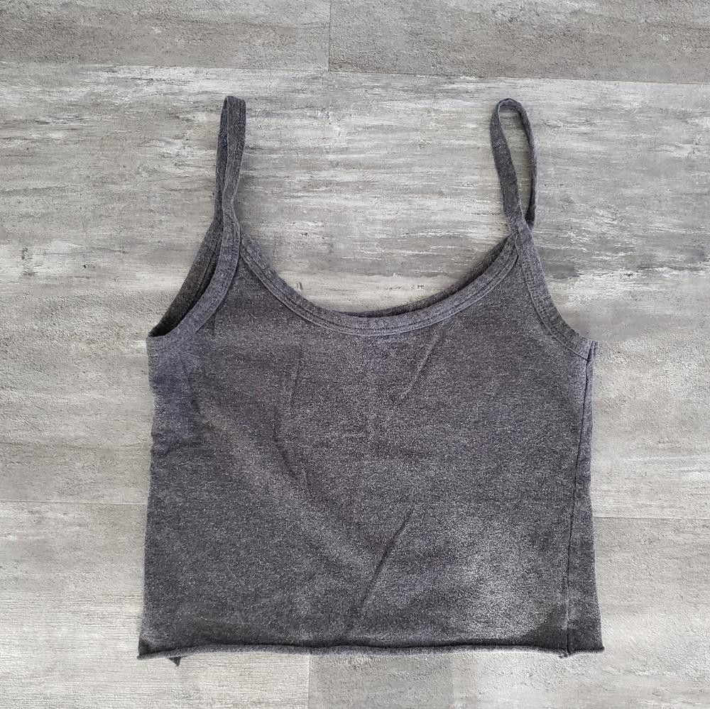 Forever 21 Dark Grey F21 Classic Cropped Tank Size XS / US 0-2 / IT 36-38 - 1 Thumbnail