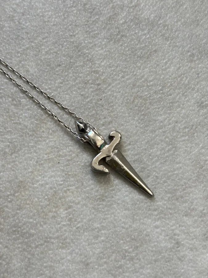 Vintage Cesare Paciotti Silver Metal Cross Pendant Necklace Size ONE SIZE - 5 Thumbnail