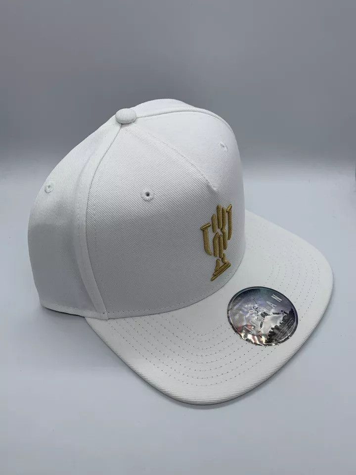 Jordan Trophy Room Logo White Gold Jumpman Hat Snapback Cap