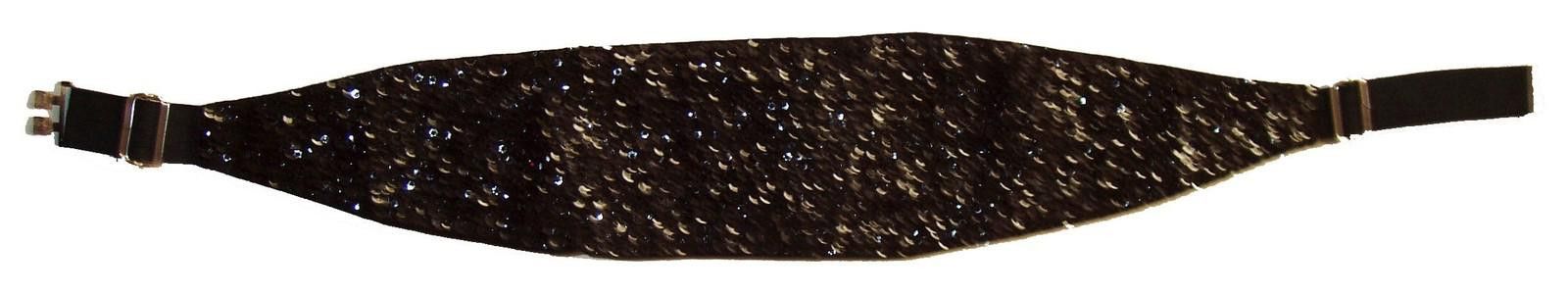 Designer Sequin Cummerbund Belt Black Size ONE SIZE - 1 Preview