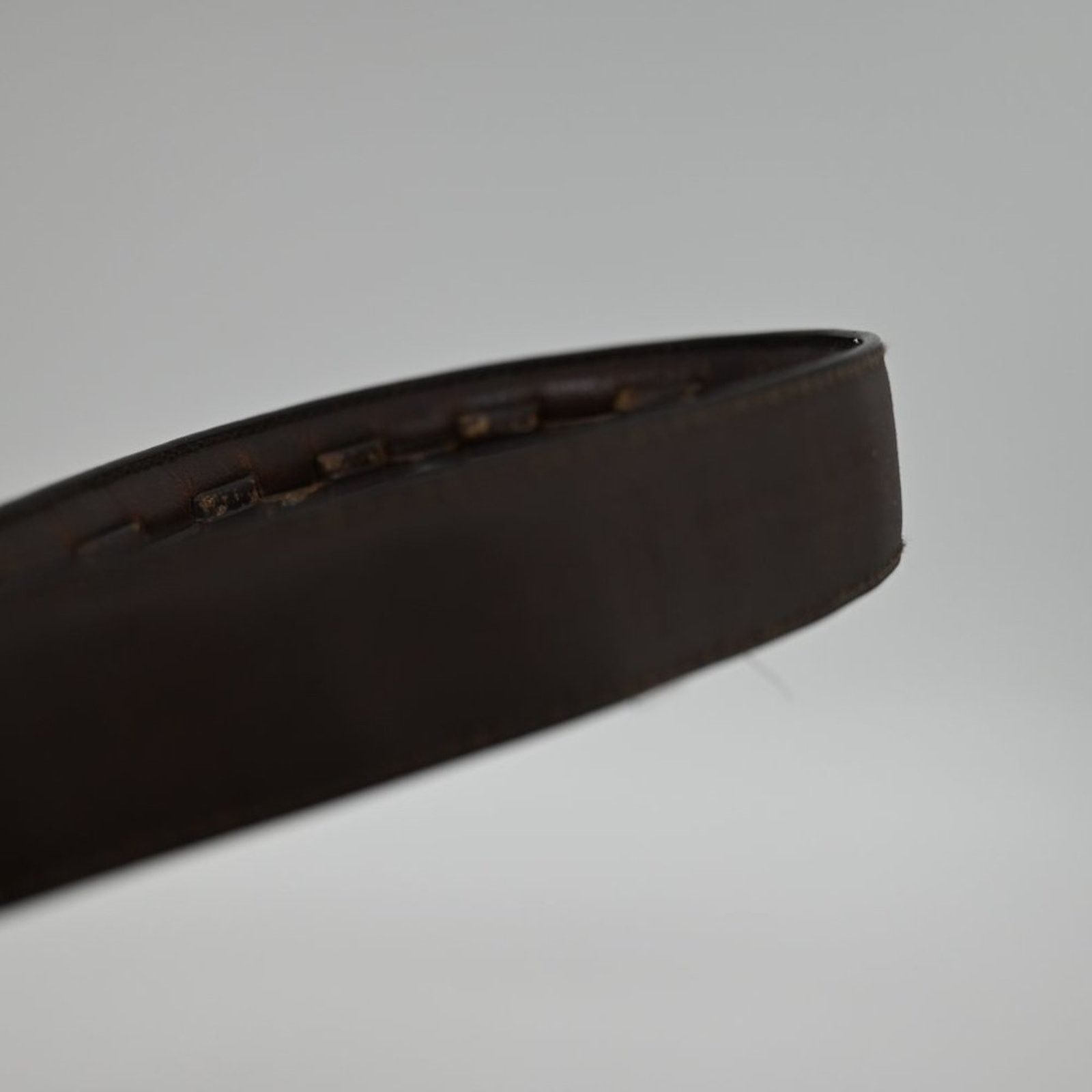 Other Men's Dark Brown Genuine Leather Belt Business Casual 46 Size 46 - 7 Thumbnail