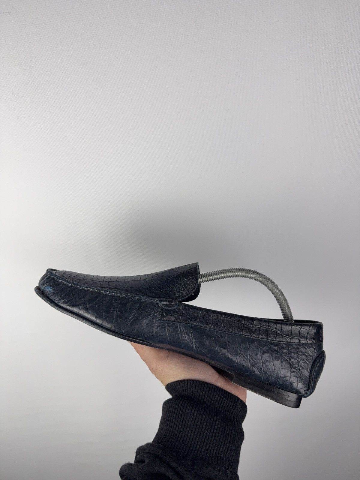 Corneliani Corneliani Crocodile Embossed Leather Loafers Made in Italy Size US 10 / EU 43 - 6 Thumbnail