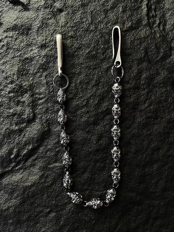 Jewelry Metal Big Skull Wallet Chain, Pants Chain Size ONE SIZE - 2 Thumbnail