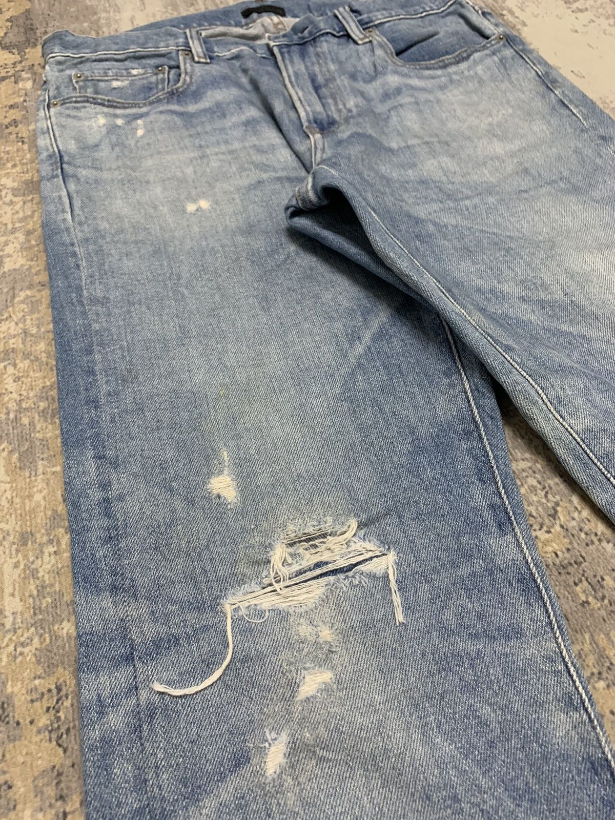 Jun Takahashi Japanese Brand Distressed Uniqlo Undercover Style Jeans W33 Size US 33 - 6 Thumbnail