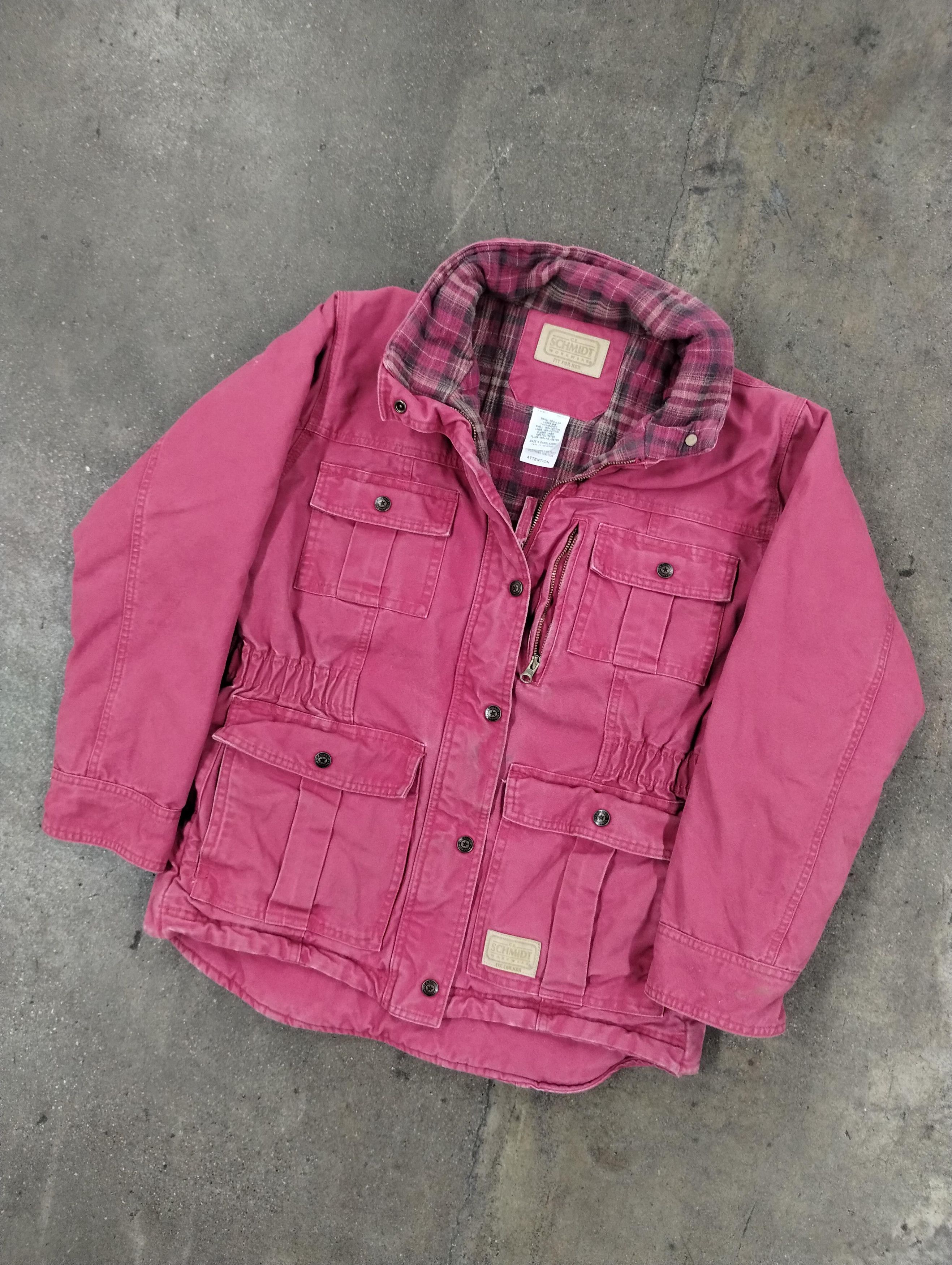 Vintage Vintage Schmidt Flannel Lined Chore Coat Size US S / EU 44-46 / 1 - 1 Thumbnail