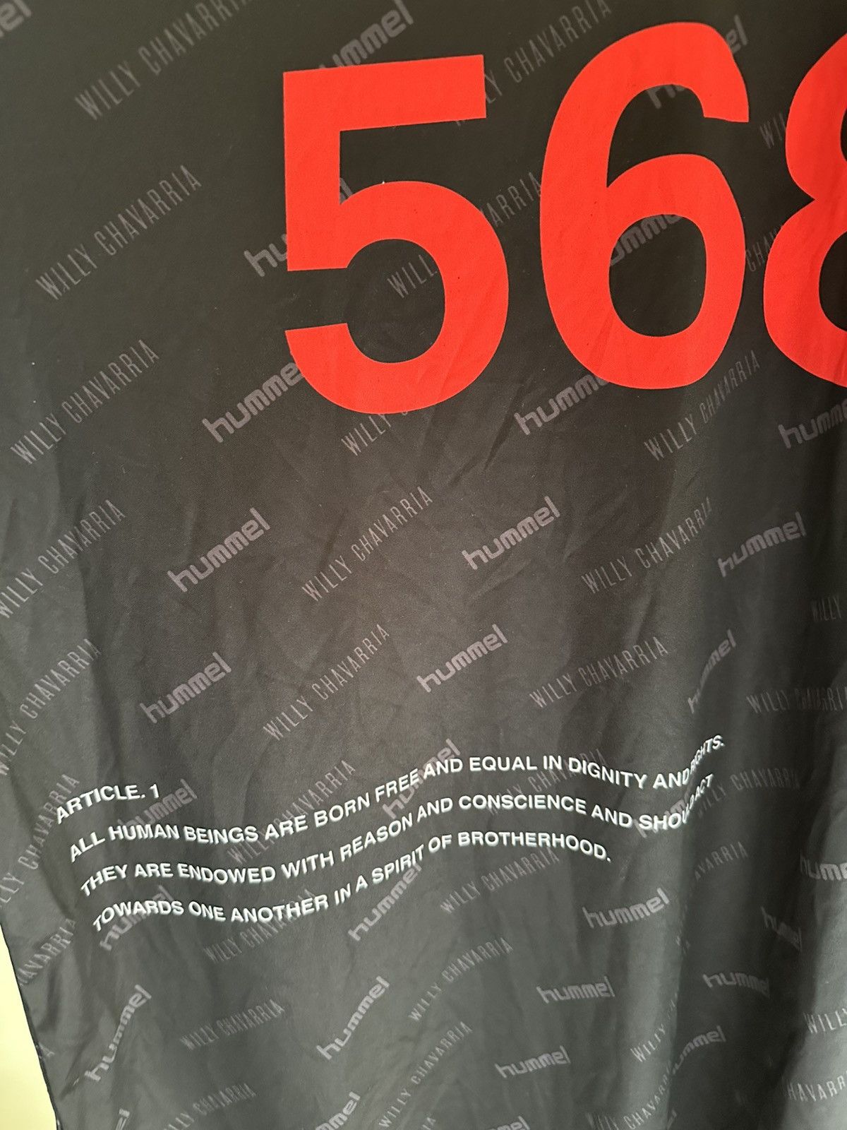 Willy Chavarria Willy Chavarria x Hummel Black Football Jersey Tee Size US L / EU 52-54 / 3 - 7 Thumbnail