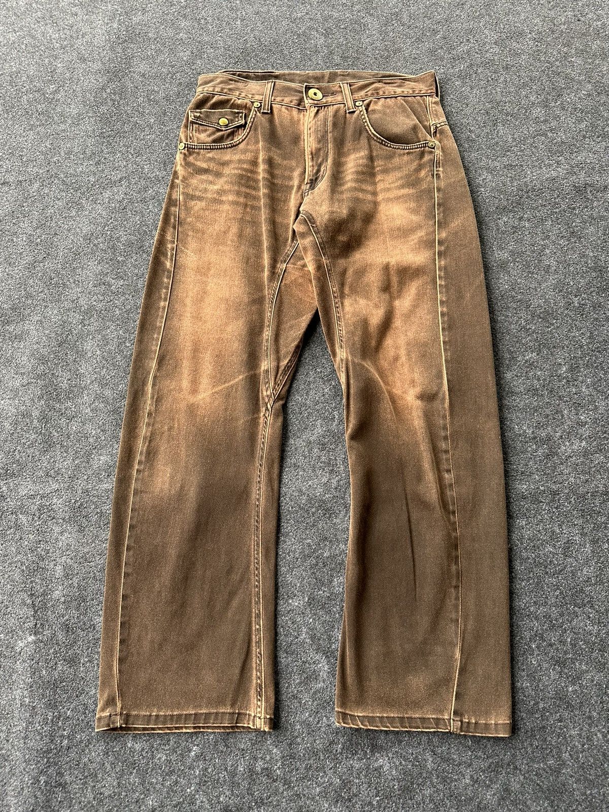 Beauty Beast × If Six Was Nine × Lee Vintage Lee Wide Leg Tapered Nice Faded Colour D254 Size US 32 / EU 48 - 1 Thumbnail