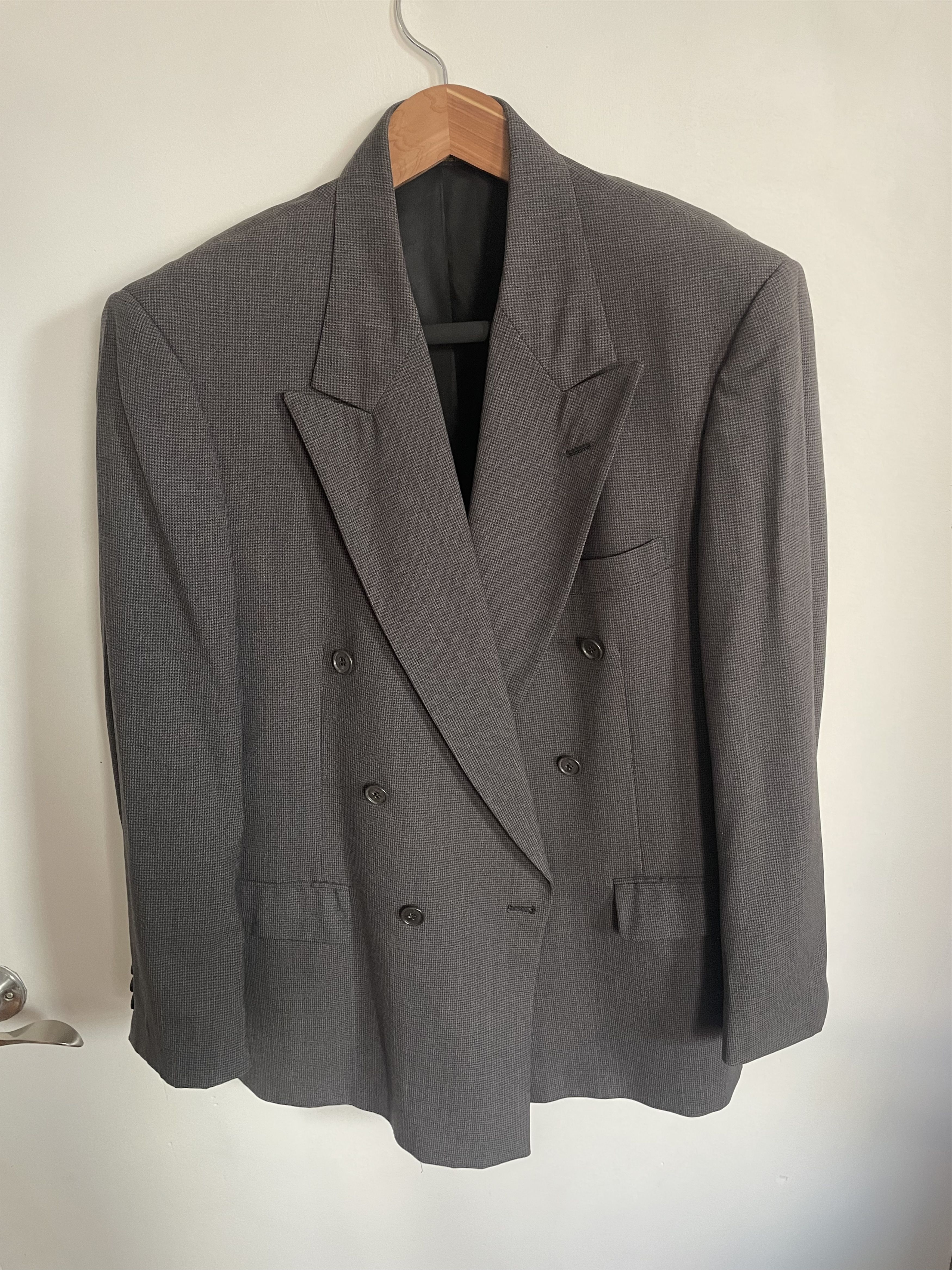 Dillard's Grey Houndstooth Blazer Size 40R - 2 Thumbnail