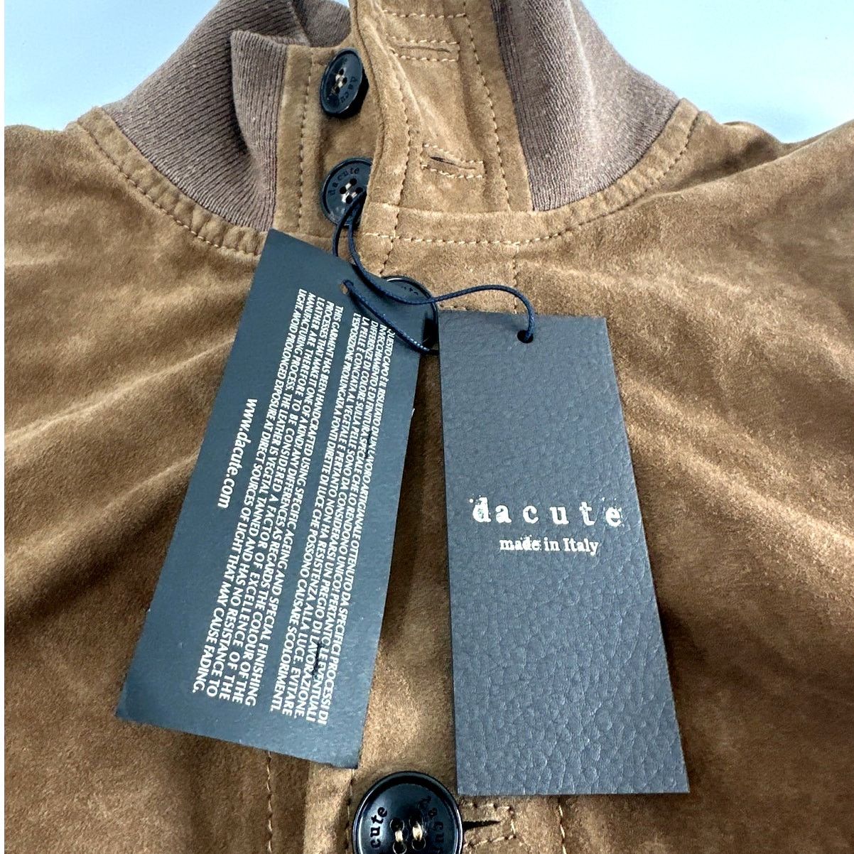 Dacute Dacute Men's Brown Suede Bomber Jacket Size 46 | Small Size US S / EU 44-46 / 1 - 3 Thumbnail