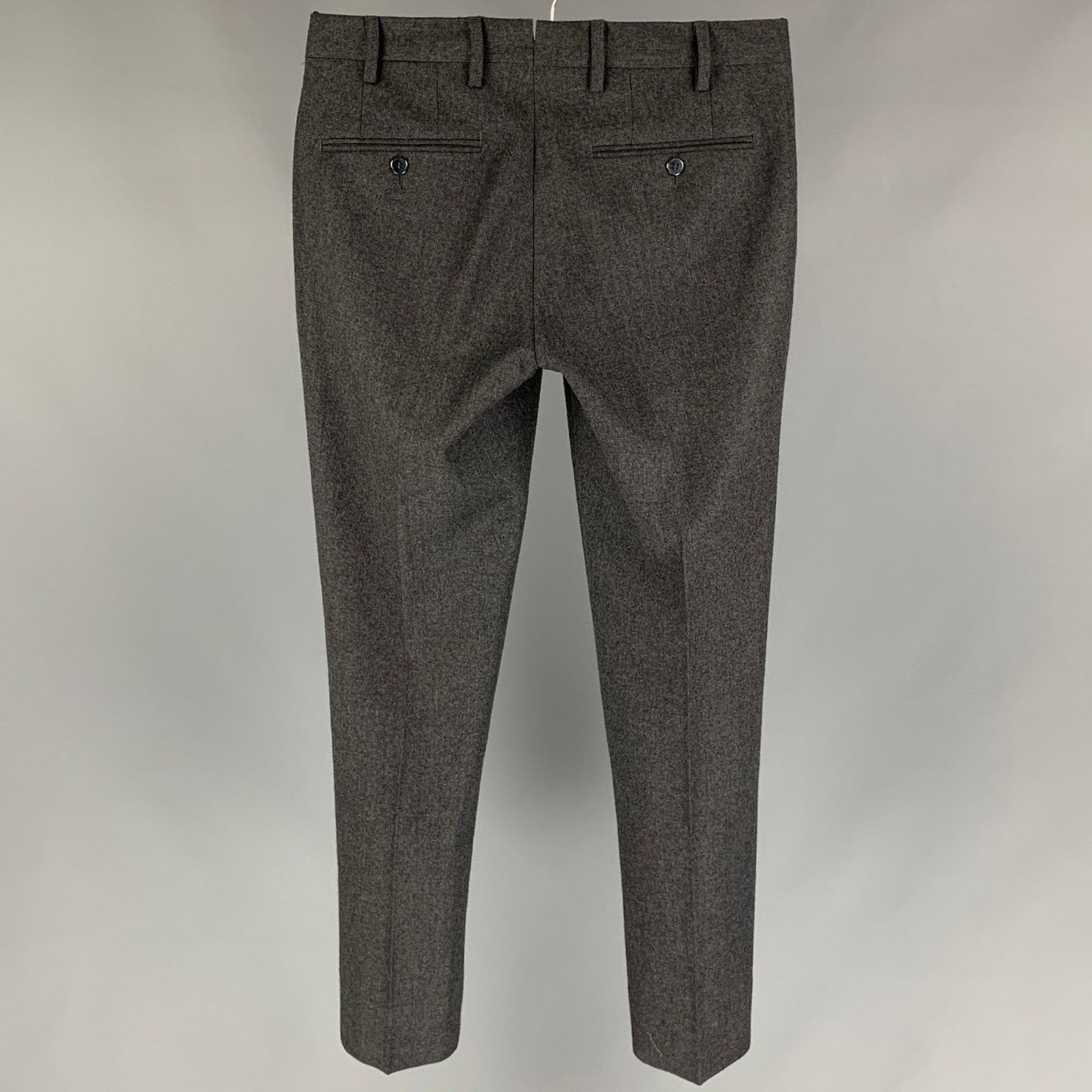 Other GERMANO Size 28 Grey Heather Wool Dress Pants Size US 28 / EU 44 - 2 Thumbnail