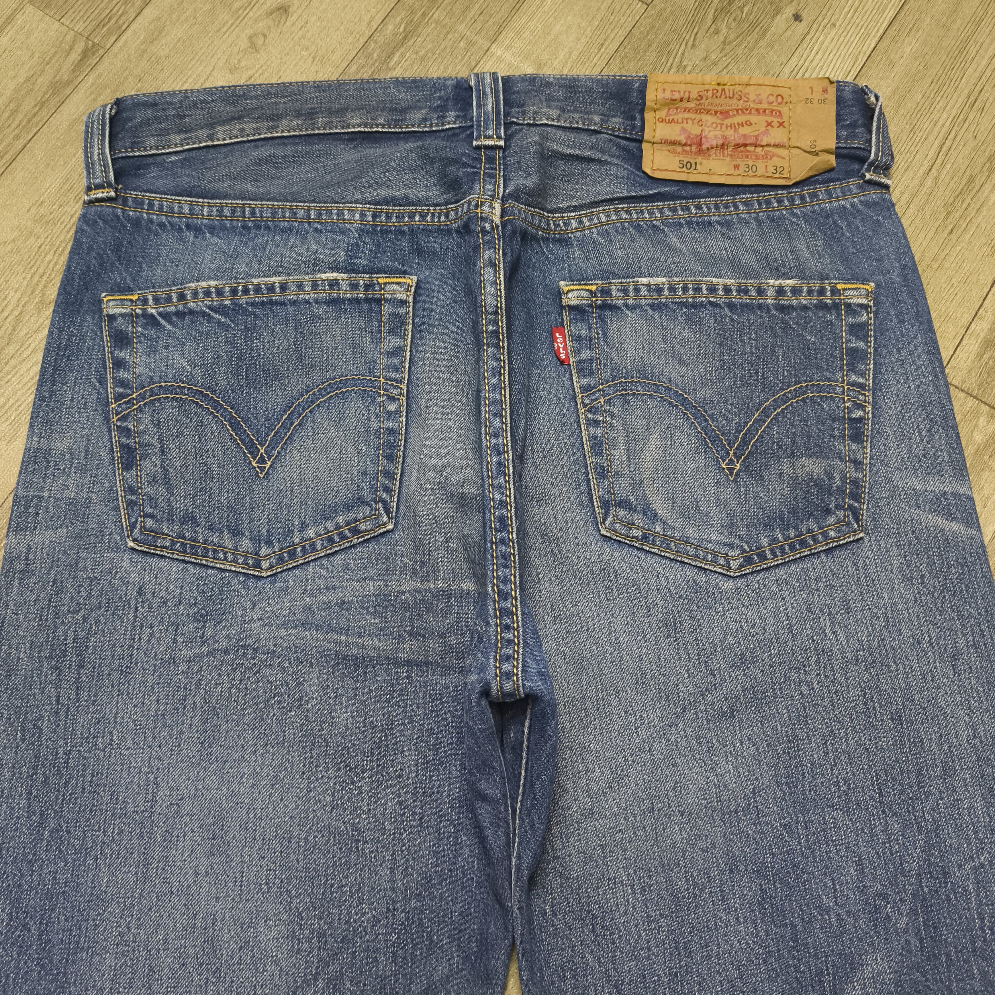 Levi's Vintage Levi's 501 Straight Leg Jeans 3073 Stamped Button Size US 30 / EU 46 - 11 Thumbnail