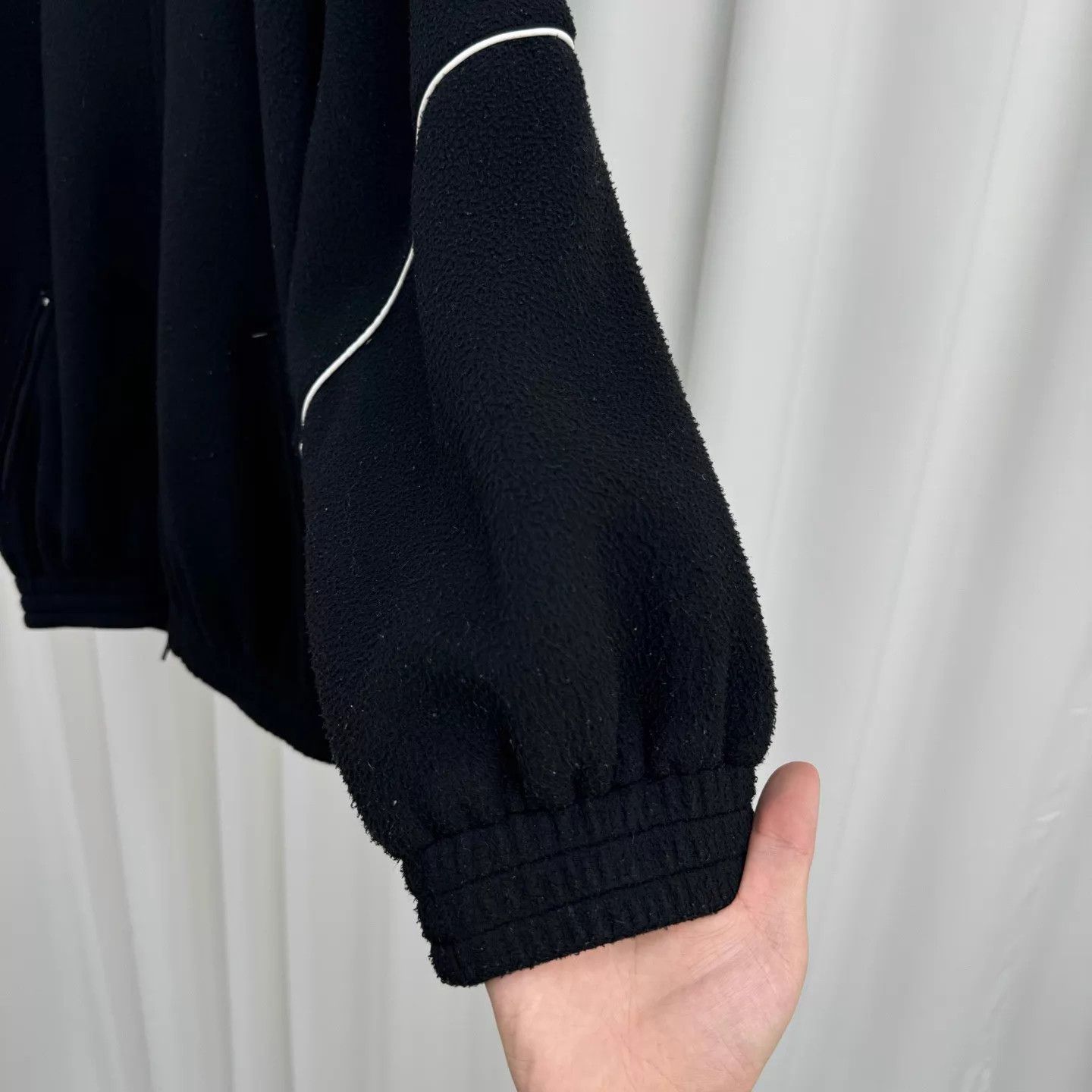 Balenciaga Balenciaga Double B Stitched Fleece Zip Jkt 34, 98N Size XXS / US 00 / IT 34 - 4 Thumbnail