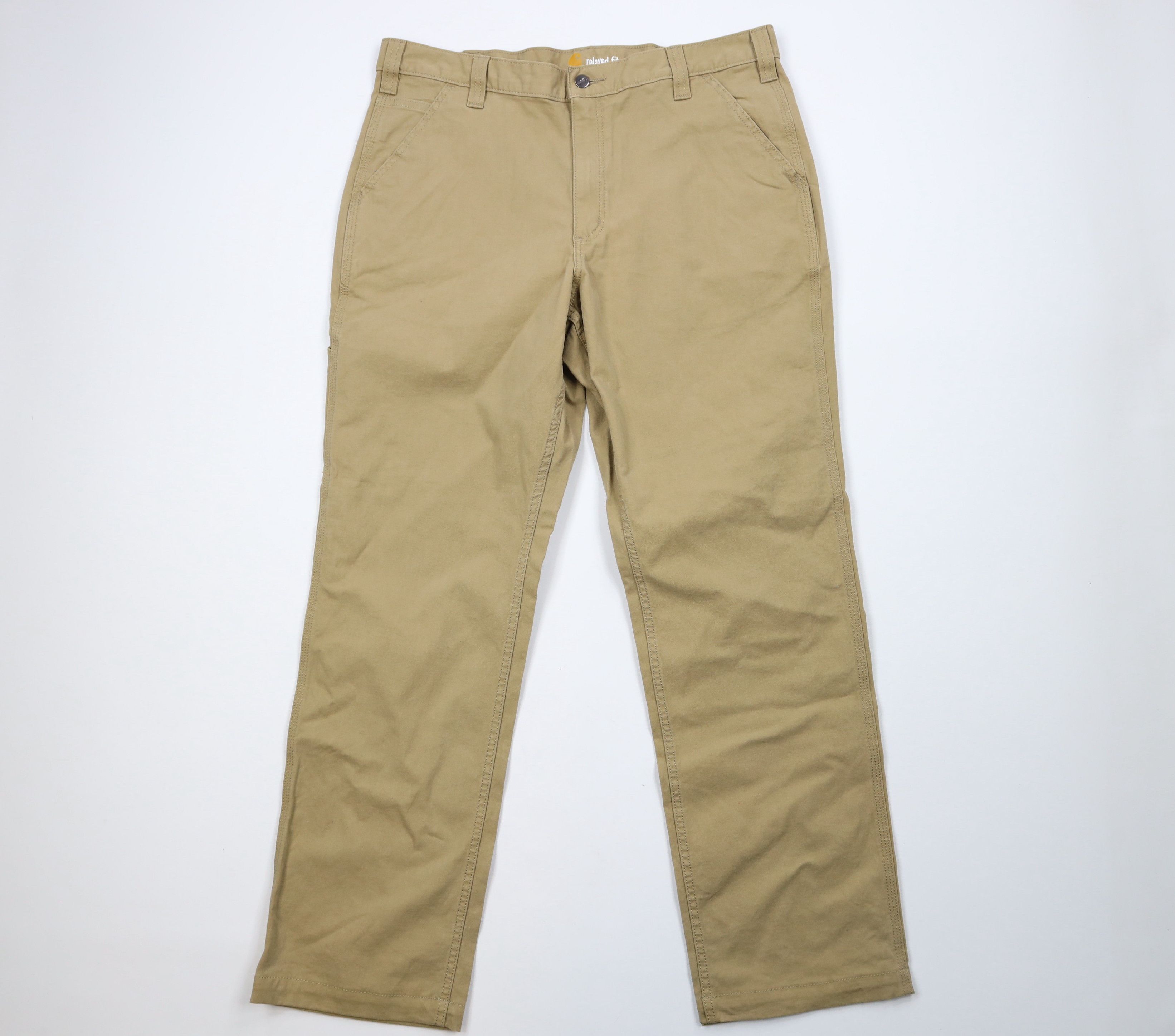 Carhartt Vintage Carhartt Spell Out Relaxed Fit Wide Leg Pants Beige Size US 38 / EU 54 - 1 Thumbnail
