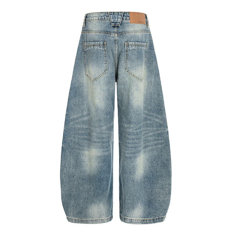 Jean Retro washed casual button-down jeans for men Size US 32 / EU 48 - 2 Thumbnail