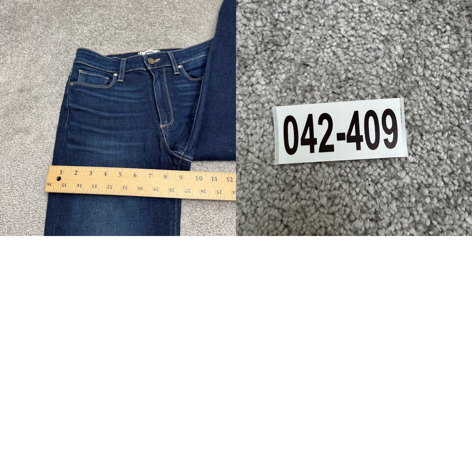 Paige Paige Hoxton Crop High Rise Skinny Jeans Womens 27 Blue Dark Wash Denim Stretch Size 27" / US 4 / IT 40 - 10 Thumbnail
