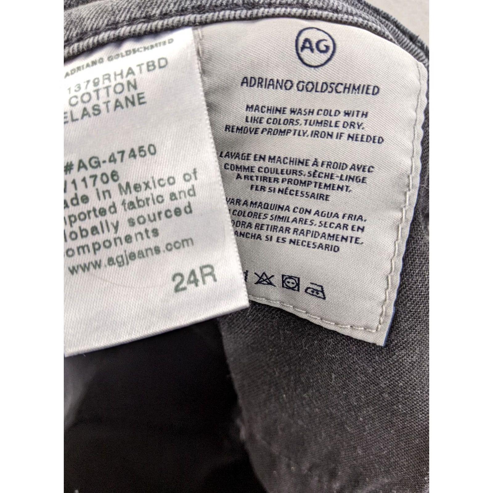 Vintage AG Adriano Goldschmied The Stilt Cigarette Jeans Slim Blue Womens 27 4 Low Rise Dark Size 29" - 4 Thumbnail