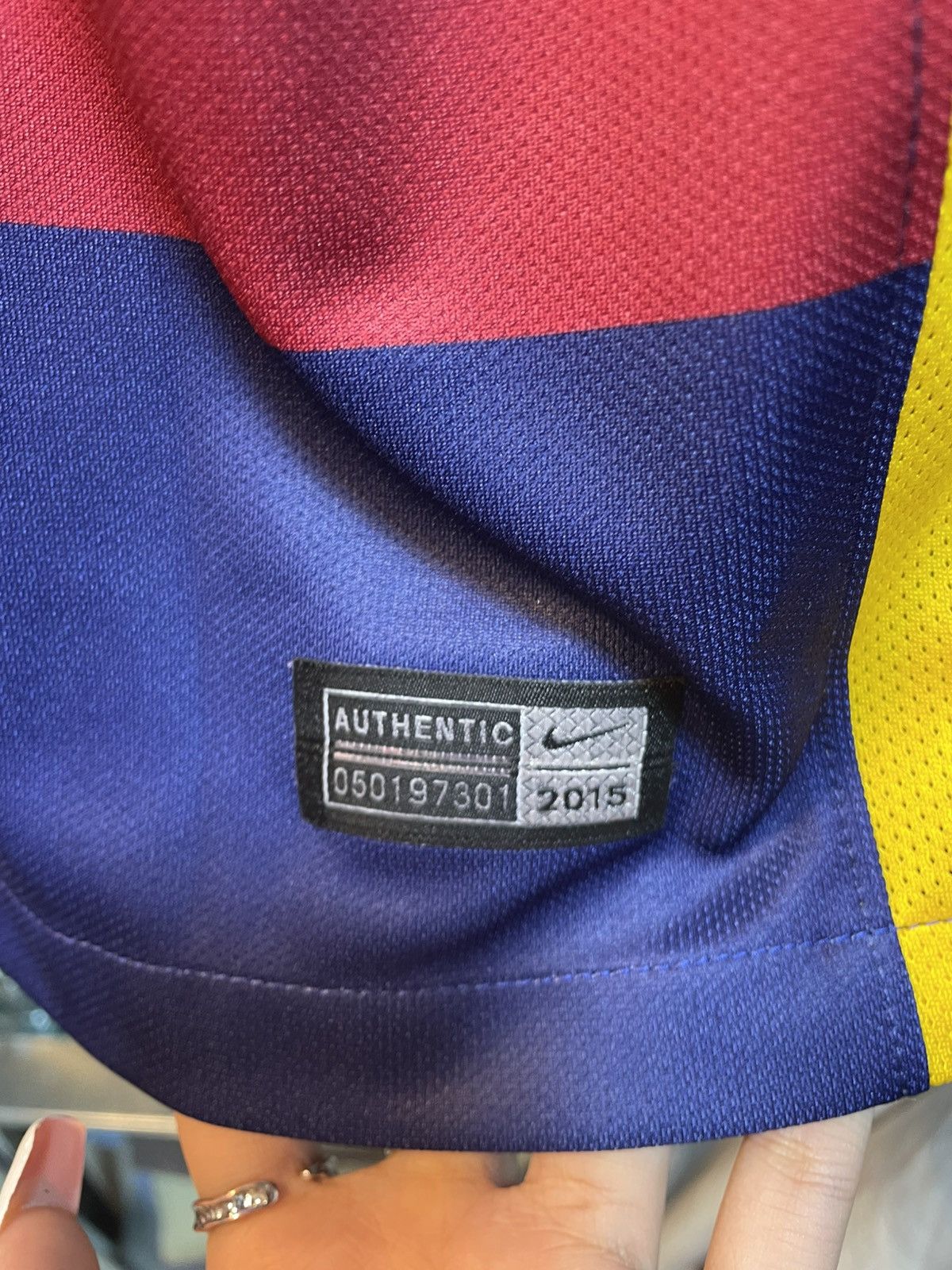 Nike 2015-2016 FC Barcelona MESSI 10 Long Sleeves Jersey Size US L / EU 52-54 / 3 - 4 Thumbnail