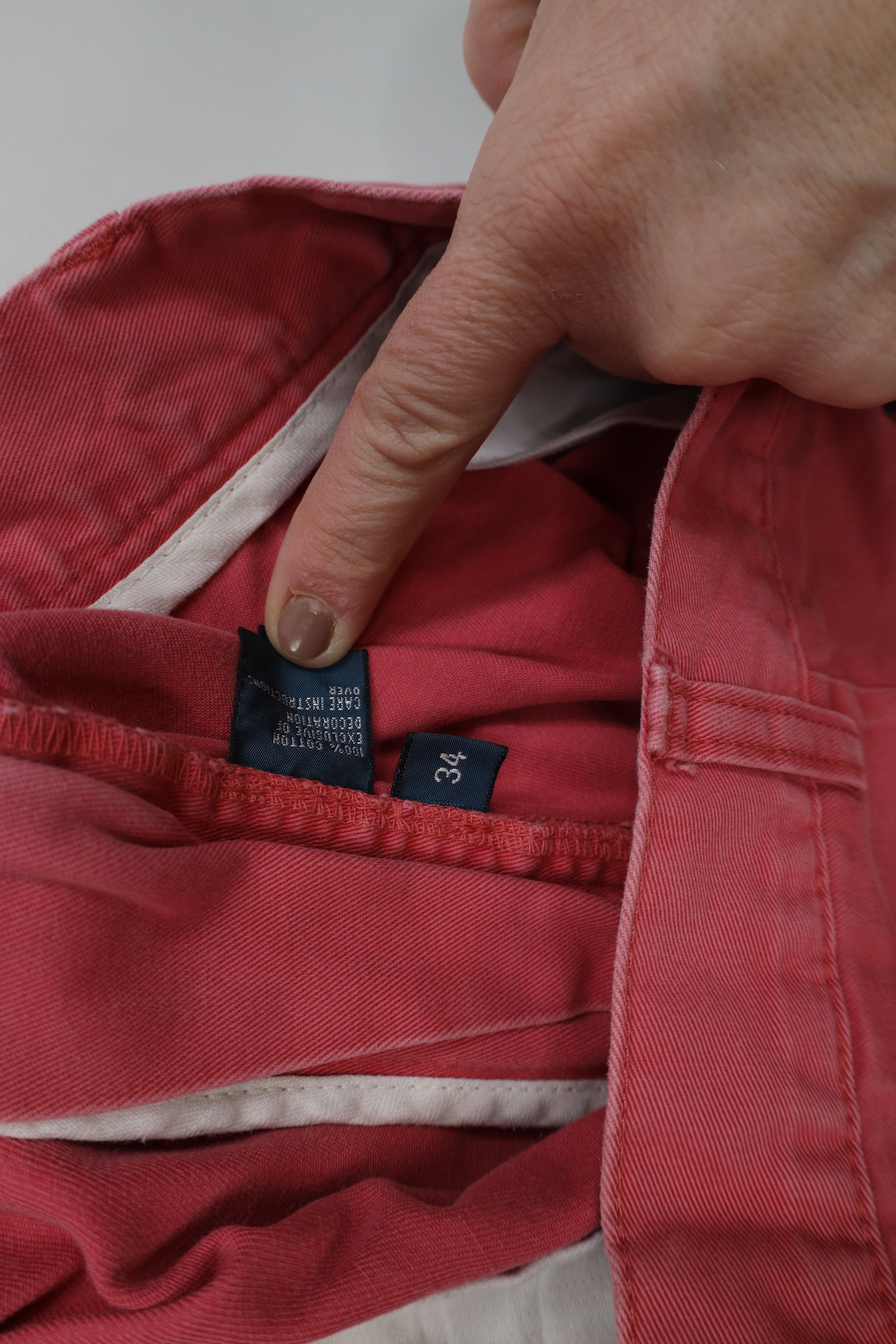 Ralph Lauren Vintage 90s Ralph Lauren Above Knee Chino Golf Shorts Pink Size US 34 / EU 50 - 9 Thumbnail