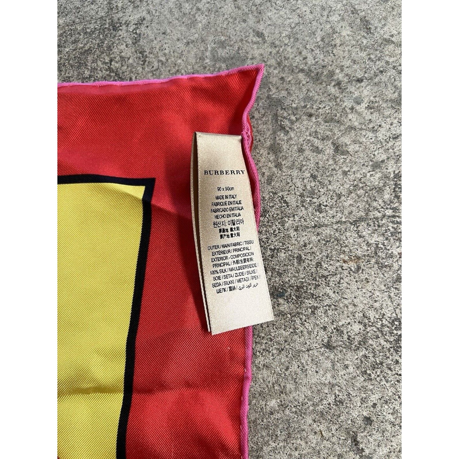 Burberry Burberry Women Scarf 100% Silk NWT Multicolor London Printed Size ONE SIZE - 5 Thumbnail