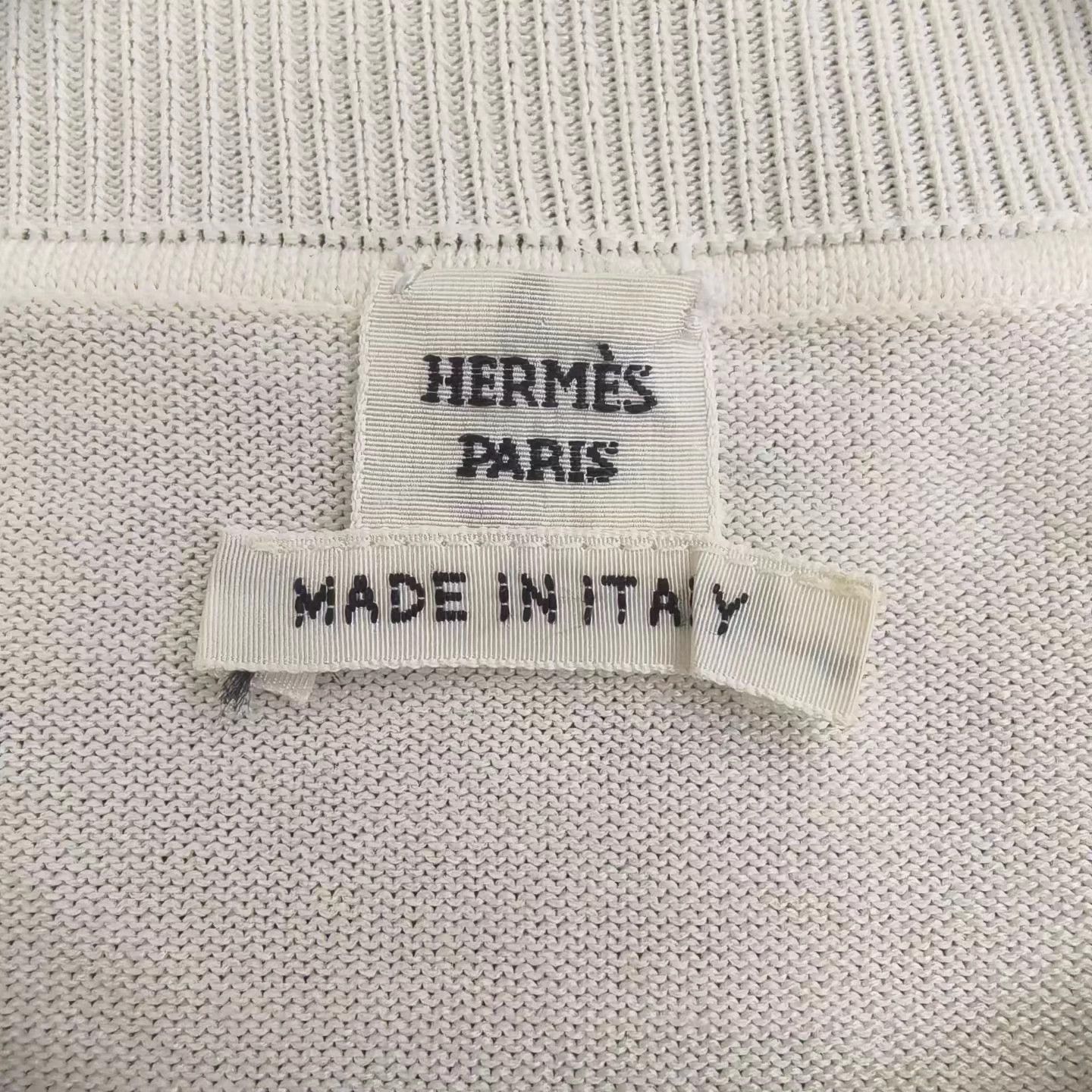 Hermes Hermes silk cotton blend white top Size XS / US 0-2 / IT 36-38 - 3 Thumbnail