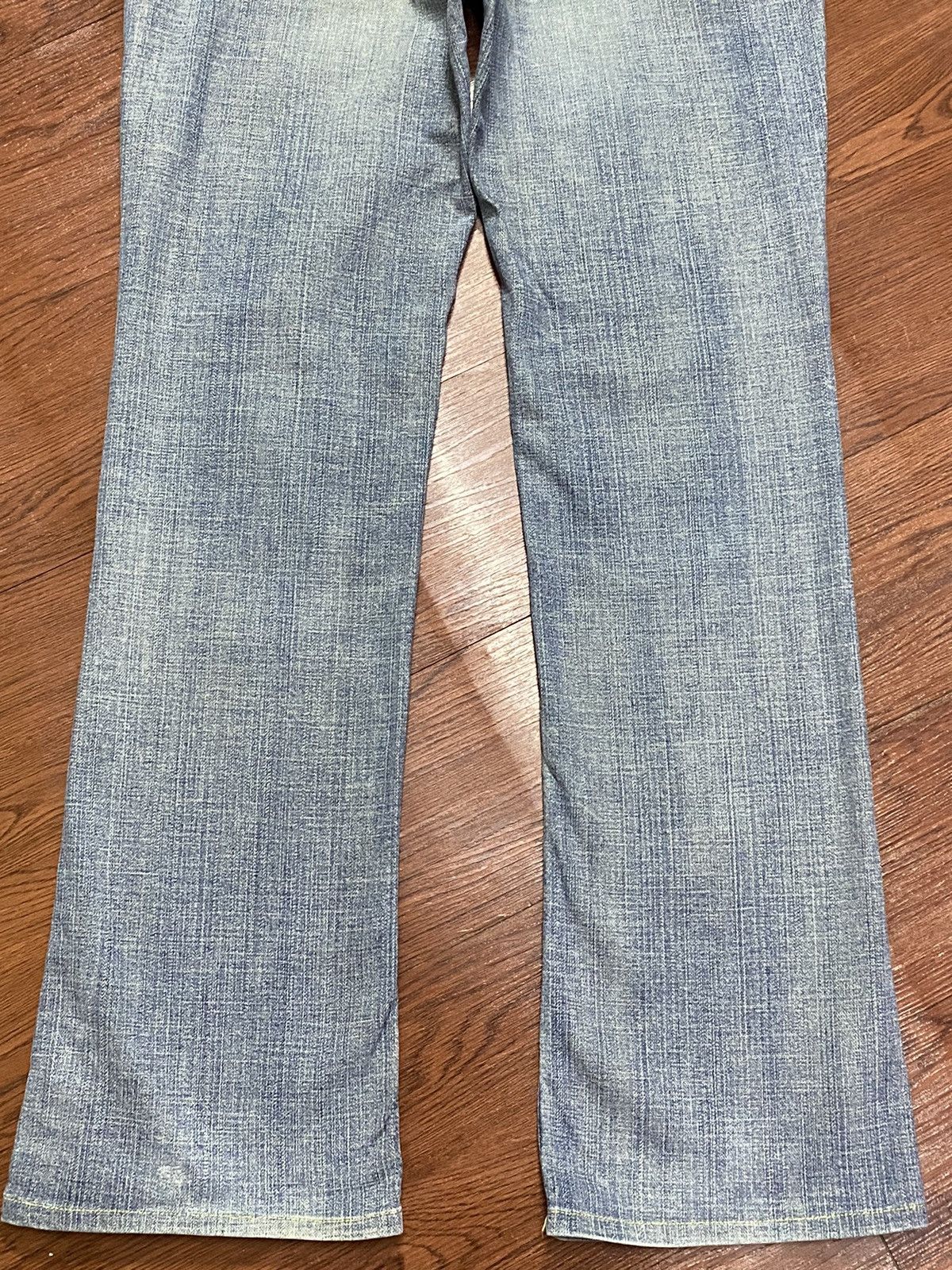 Japanese Brand Vintage Geogia Love Big John Faded Wash Flare Jeans Size 32" / US 10 / IT 46 - 6 Thumbnail
