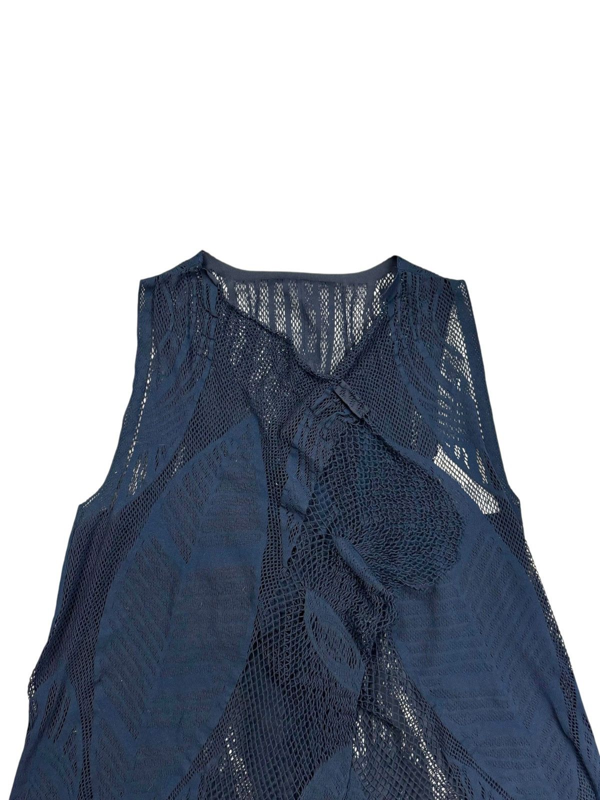 GOA 2000s Hiroko Koshino Vkei Style Fish Net Outer Vest Cardigan Size US M / EU 48-50 / 2 - 6 Thumbnail