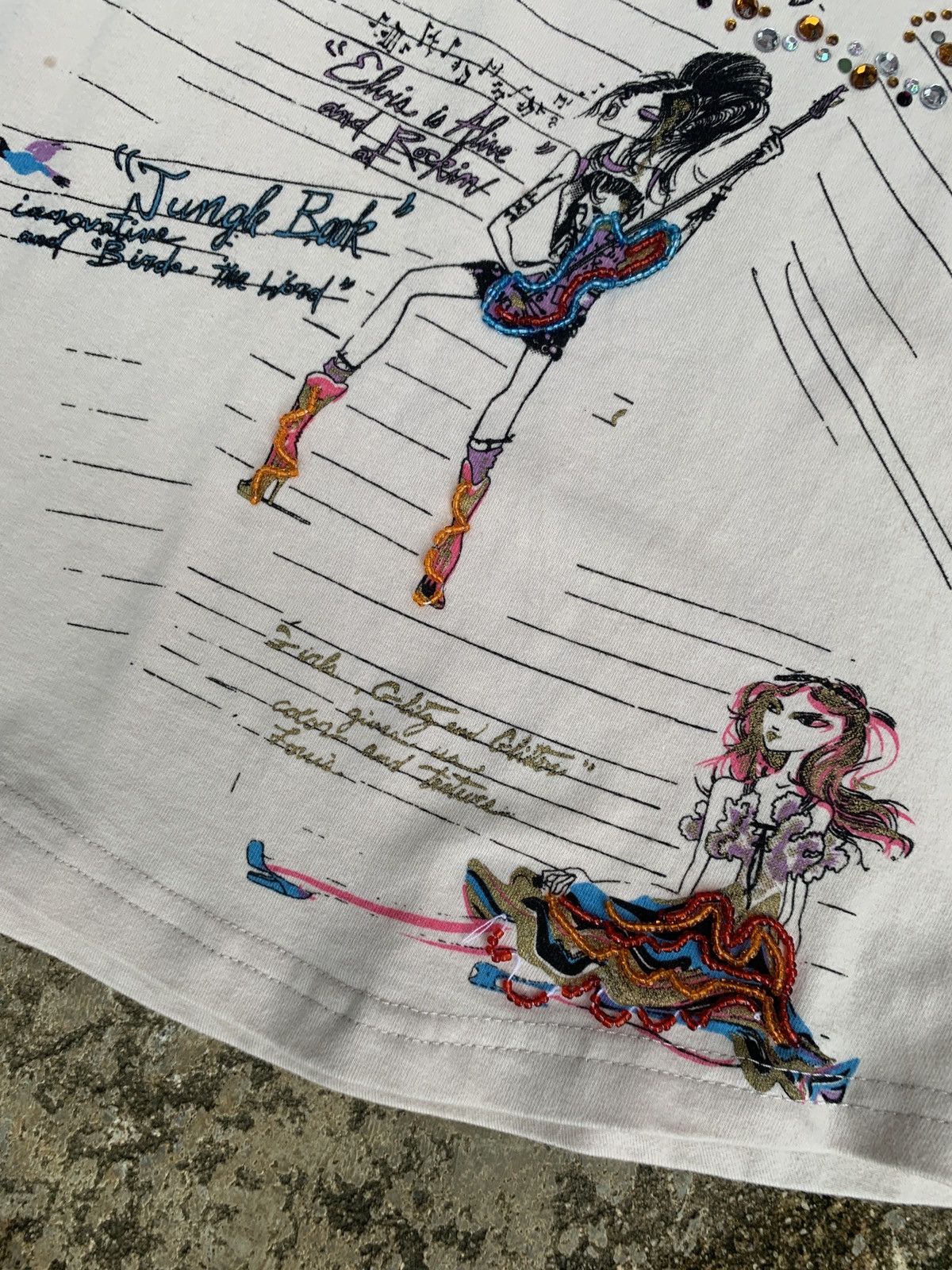 Japanese Brand y2k Kashitu Girl Behaviour Graphic Beady Top Size M / US 6-8 / IT 42-44 - 5 Thumbnail