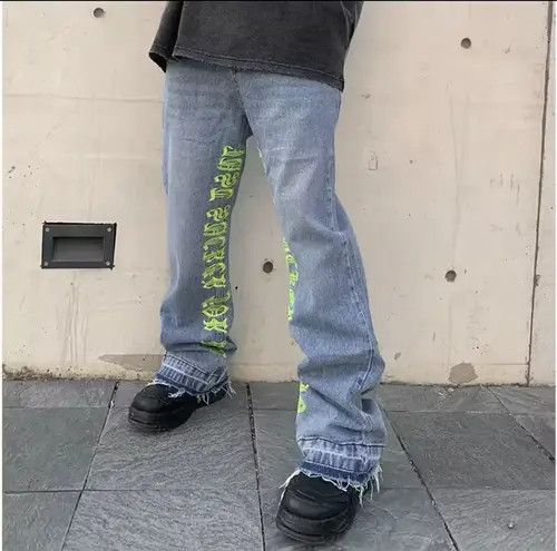Japanese Brand × Vintage Distressed Denim Streetwear Pants Size US 32 / EU 48 - 1 Thumbnail