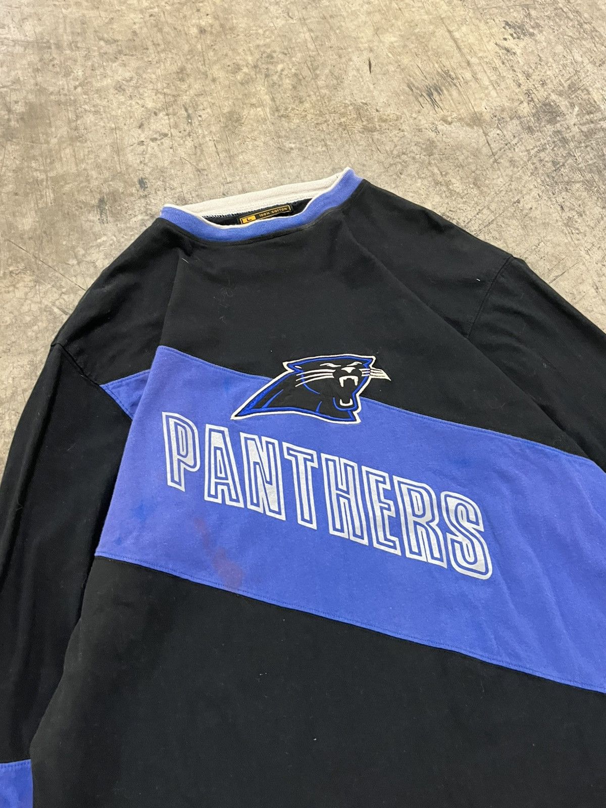 Vintage Carolina panthers vintage longsleeve tee shirt mirage rare Size US XL / EU 56 / 4 - 4 Thumbnail