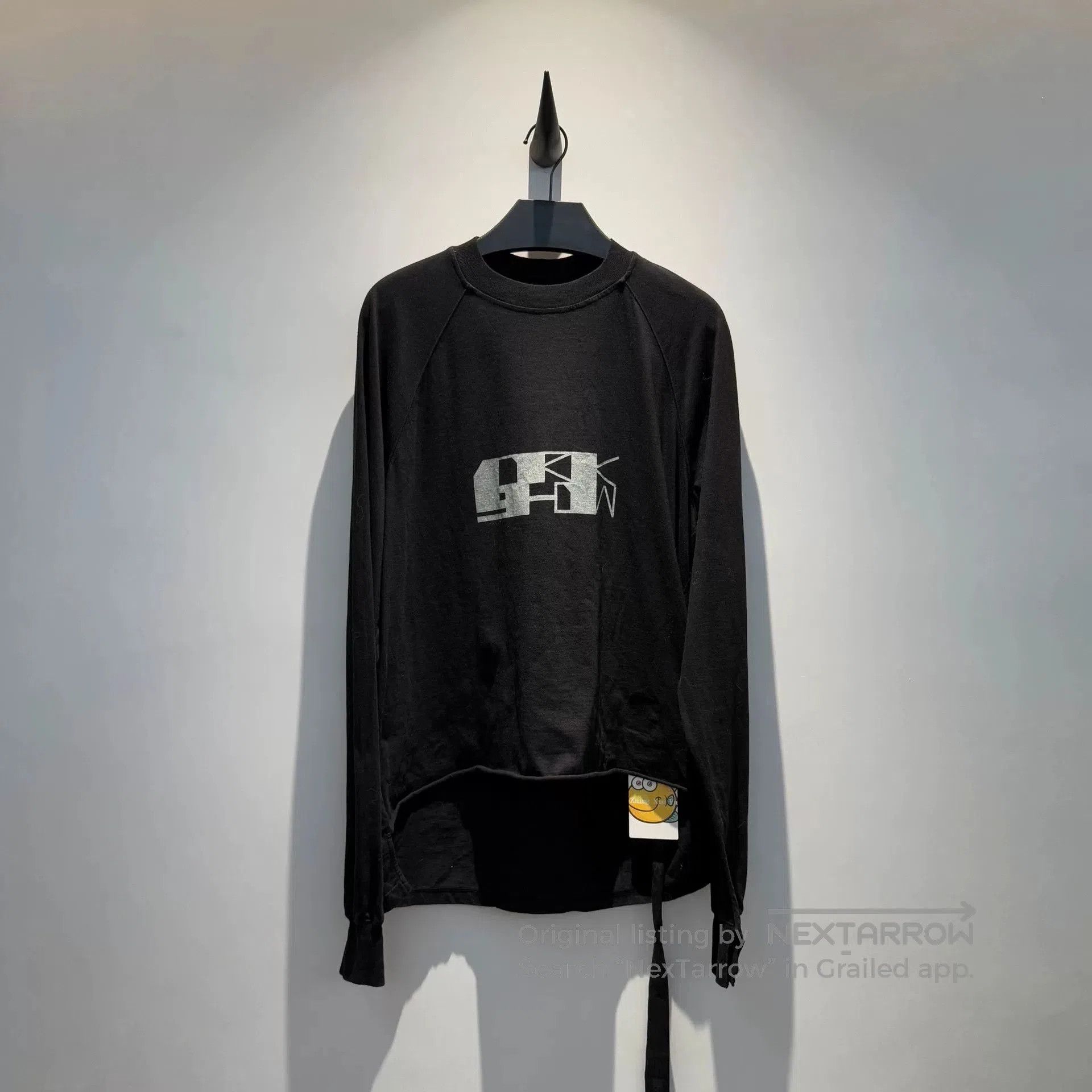 Rick Owens black long sleeve graphic top for women. Size XXS / US 00 / IT 34 - 1 Thumbnail