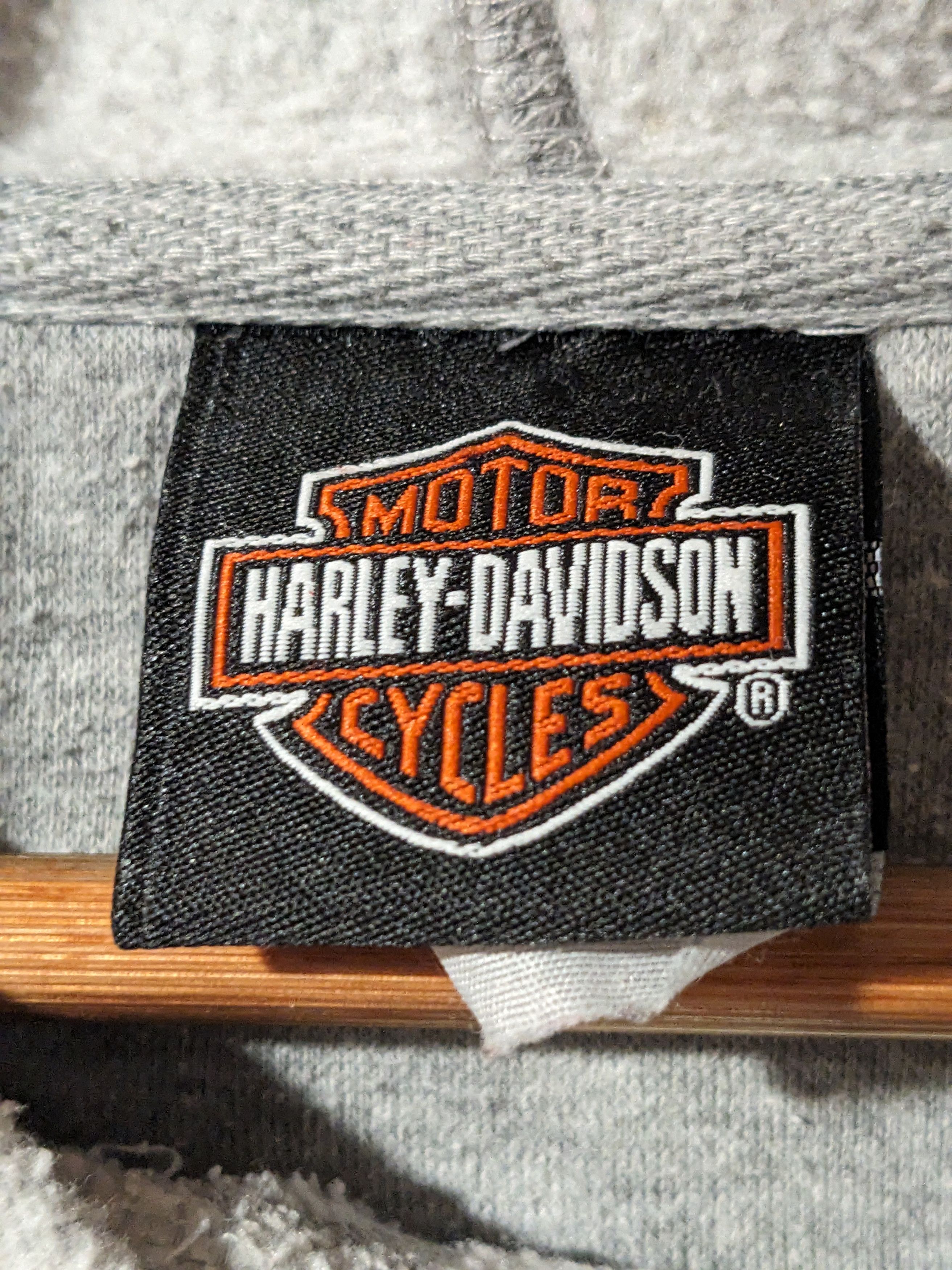 Harley Davidson Vintage Y2K Harley Davidson Motorcycle Center Logo Hoodie Size US XL / EU 56 / 4 - 4 Thumbnail