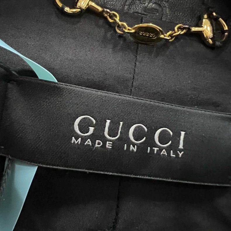 Gucci Gucci Black GG embossed leather jacket 2502-Nextarrow Size US XS / EU 42 / 0 - 6 Thumbnail