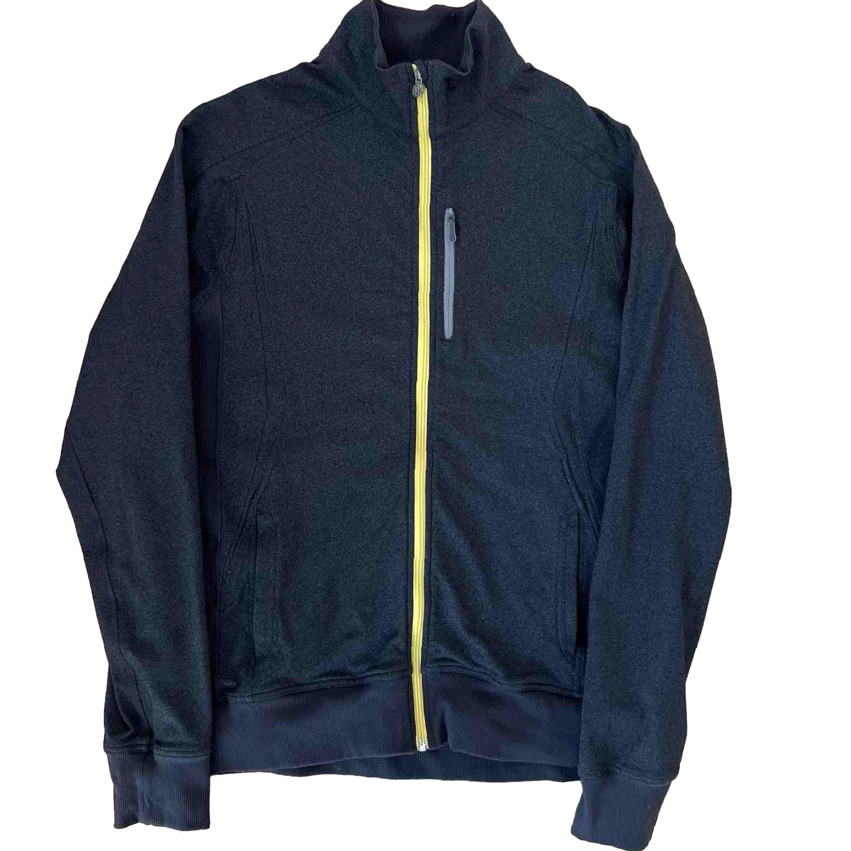 Lululemon Lululemon Track Jacket Gray L Full Zip Windbreaker Softshell Polyester Mens Adults Regular Size L Yellow Accent Zipper Size US L / EU 52-54 / 3 - 2 Thumbnail
