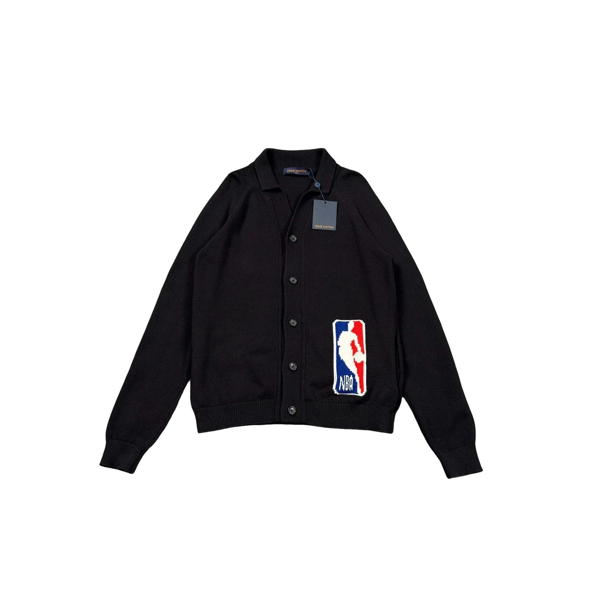 Louis Vuitton Louis Vuitton's latest black NBA knit logo cardigan