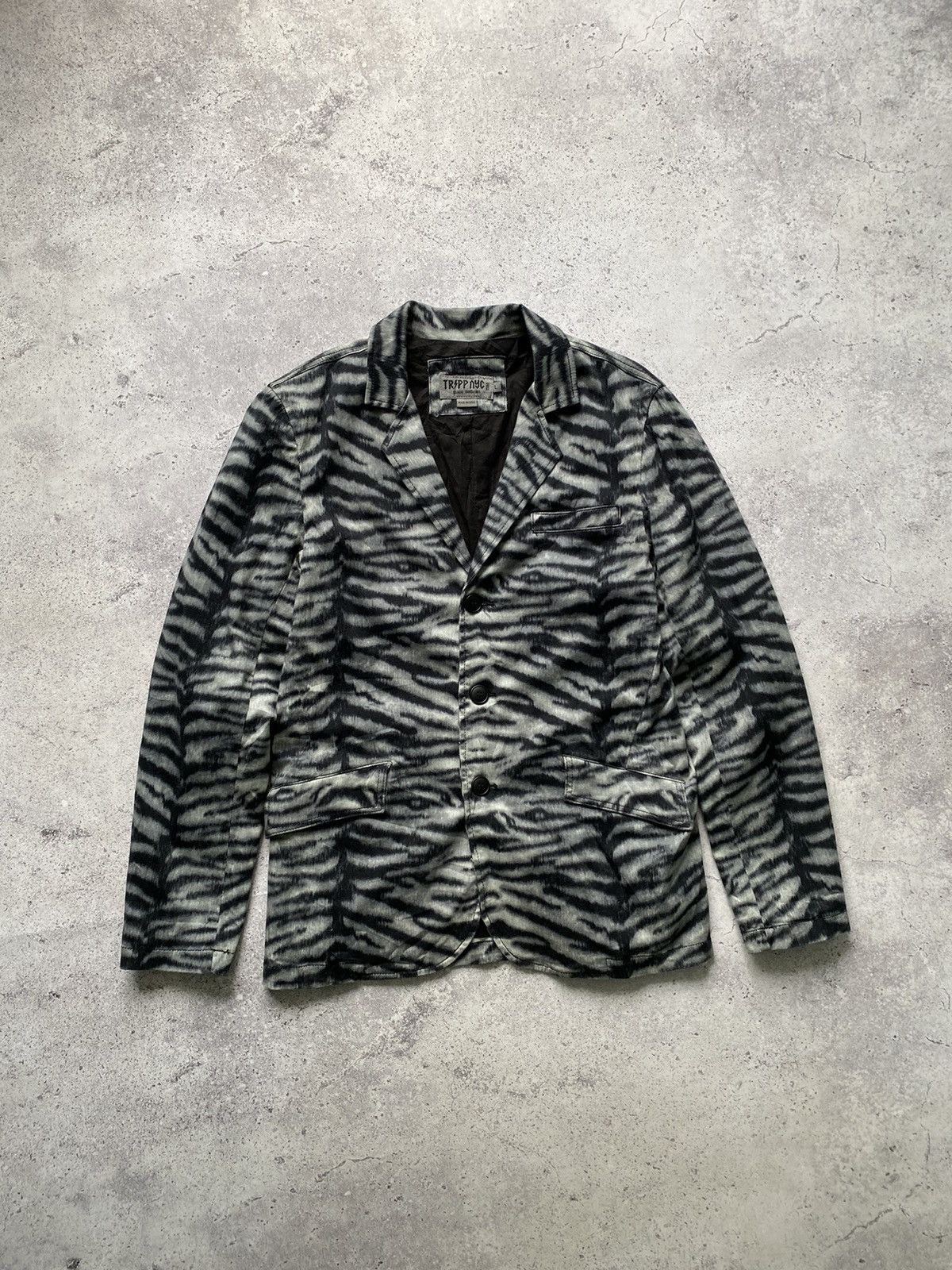 Japanese Brand × Tripp NYC Tripp Nyc Zebra Avant Garde Vintage Blazer Jacket Size US L / EU 52-54 / 3 - 2 Thumbnail