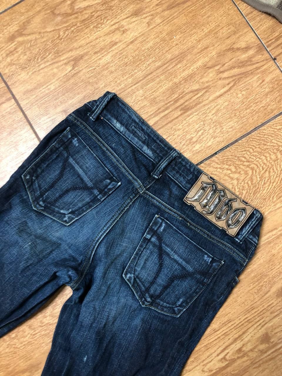 Japanese Brand Dirty Painted Distressed Thrashed Faded Baggy Jeans Y2K Size US 28 / EU 44 - 2 Thumbnail