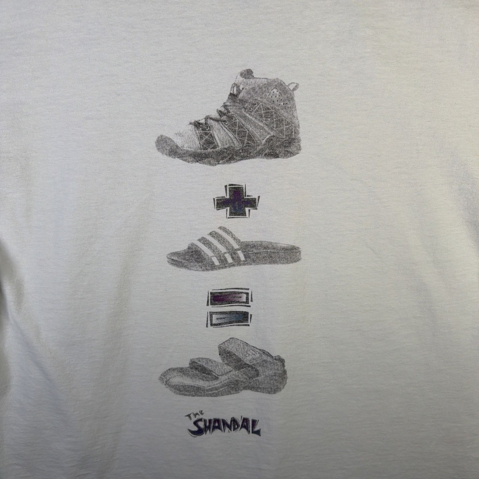 Adidas Vintage Adidas Shirt XL White 90s Sandal Shoe Sneaker ACG Size US XL / EU 56 / 4 - 9 Thumbnail