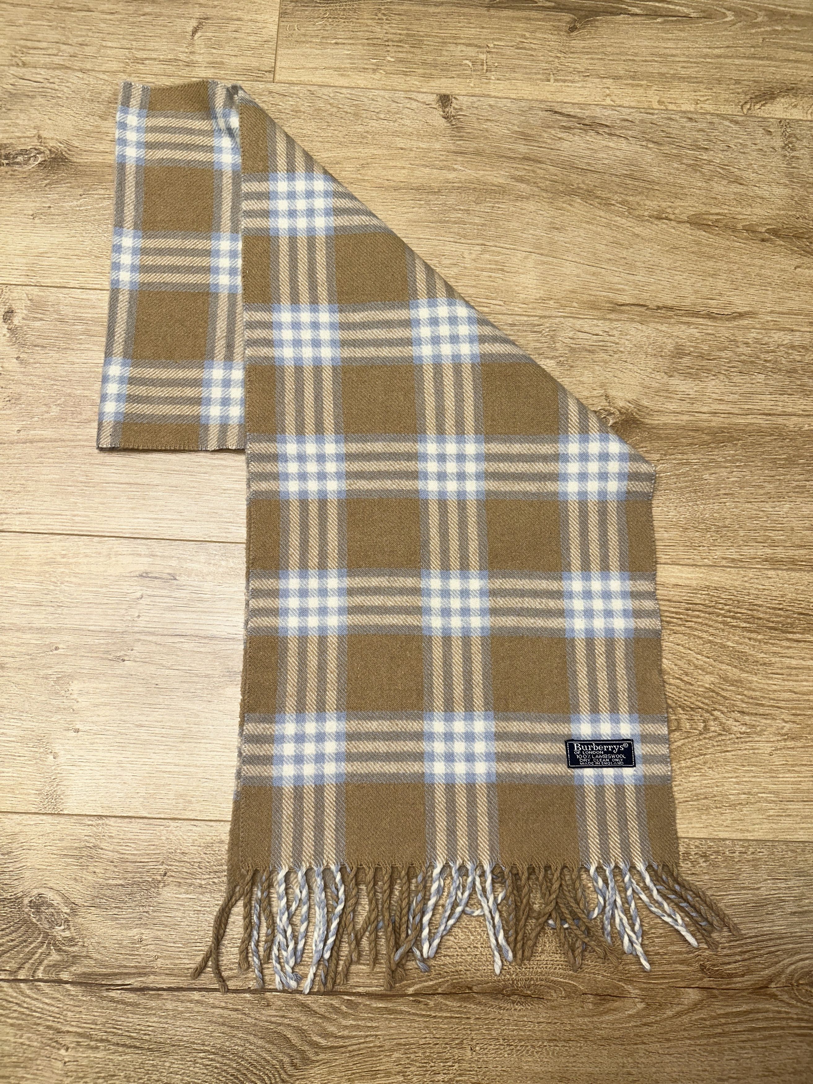 Burberry Burberrys Lambswool Check Vintage Scarf England 150x30cm Size ONE SIZE - 6 Thumbnail