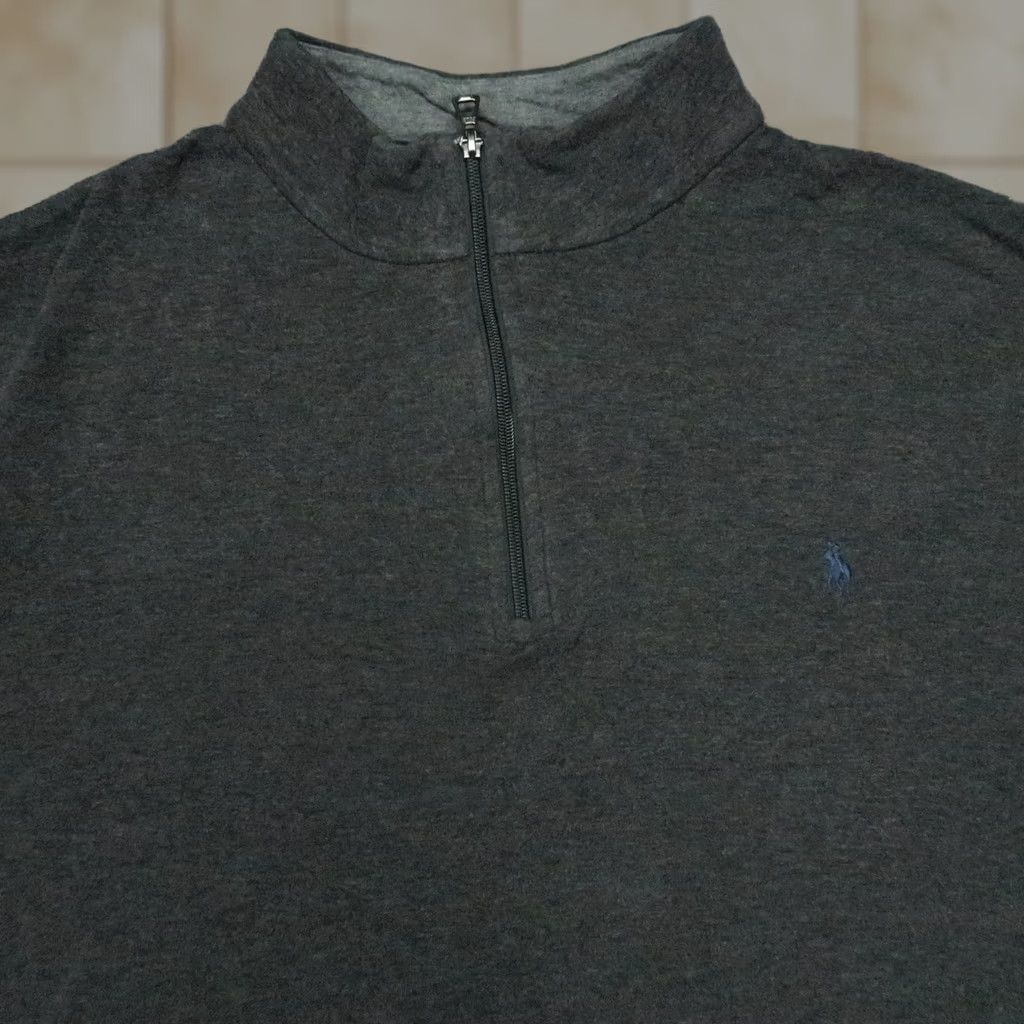 Polo Ralph Lauren Polo Ralph Lauren Sweater Mens 2XL Charcoal Gray 1/4 Zip Pullover Short Sleeve? Size US XXL / EU 58 / 5 - 1 Thumbnail