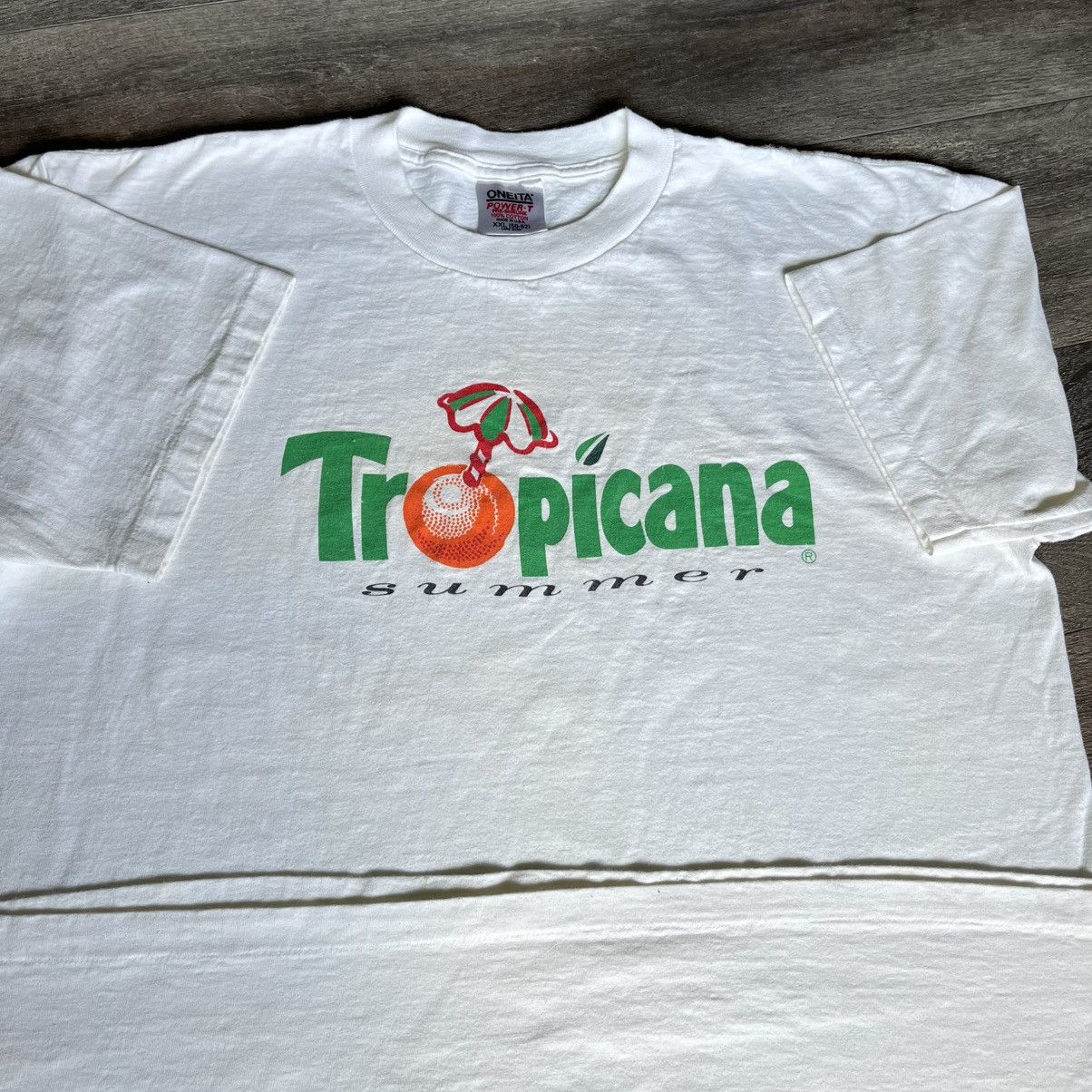 Vintage Vintage 1990s Tropicana Summer Orange Juice Graphic T Shirt Size US XXL / EU 58 / 5 - 4 Thumbnail