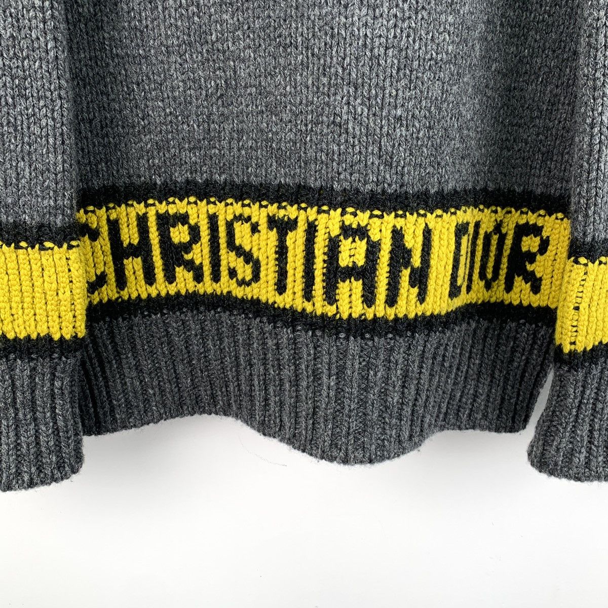 Dior Christian Dior Dark Gray Wool Navy Collar Knit Cardigan Size XXS / US 00 / IT 34 - 4 Thumbnail
