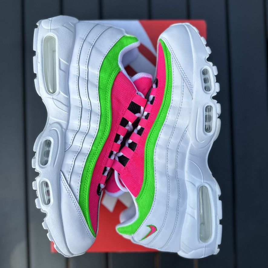 Nike Nike Air Max 95 Custom Watermelon - Pink/Green/White Size 10 Size US 10 / EU 43 - 14 Thumbnail