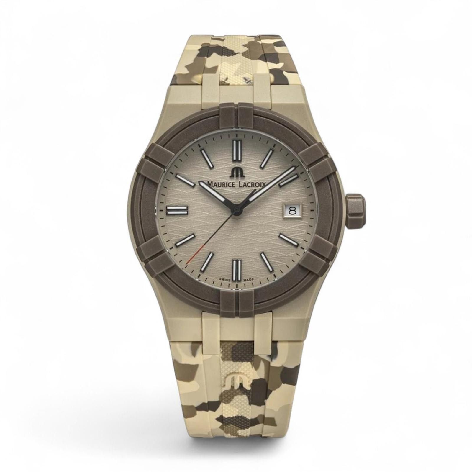 Maurice Lacroix Maurice Lacroix - Camouflage Patterned Silicone Strap Watch Size ONE SIZE - 3 Thumbnail