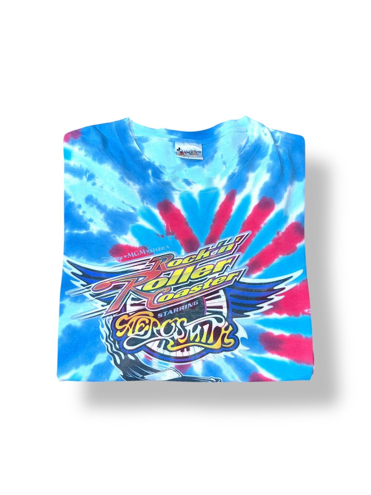 Aerosmith × Band Tees × Disney *RARE* 90s VINTAGE DISNEY ROCK’IN ROLLER COASTER AEROSMITH Size US XXL / EU 58 / 5 - 8 Thumbnail