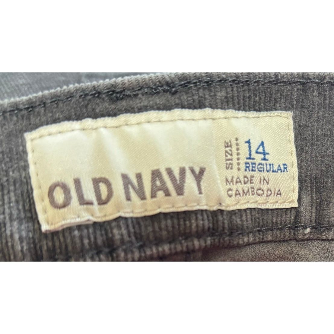 Old Navy Old Navy Gray Corduroy Pants Size 14 Size 36" / US 14 / IT 50 - 5 Thumbnail