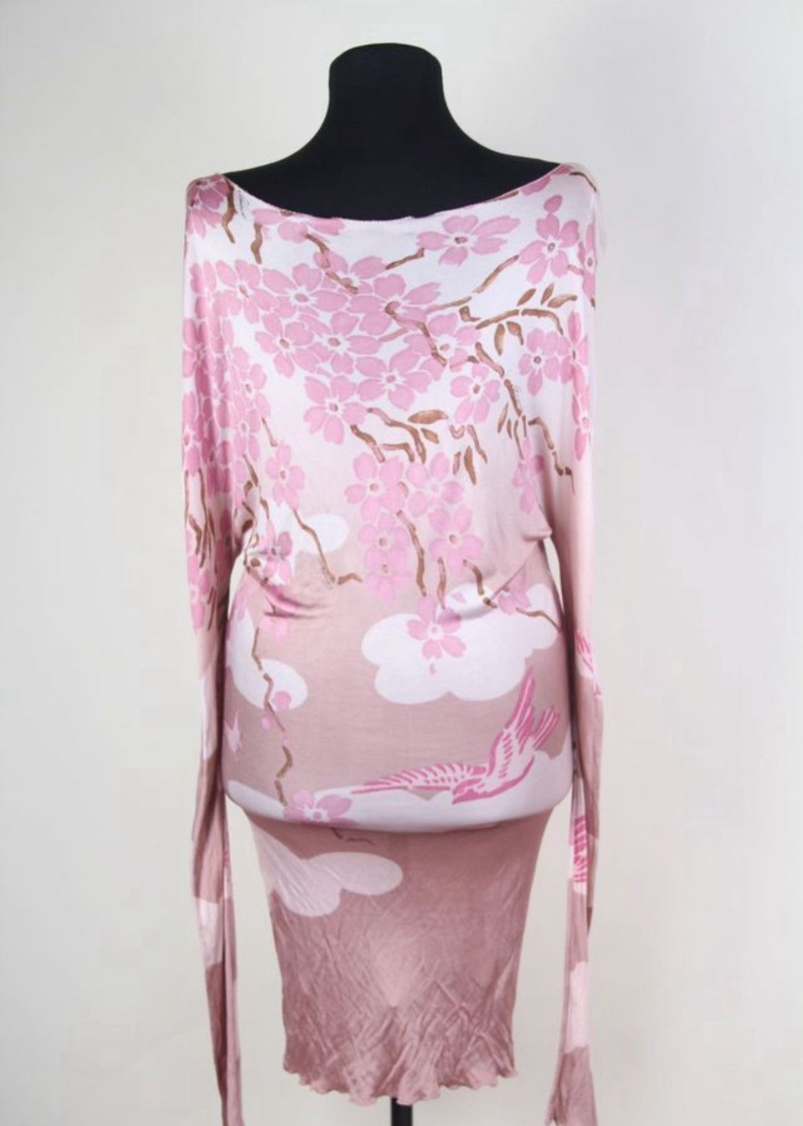 Gucci Gucci Tom Ford SS2003 Runway Pink Cherry Blossom Mini Dress Size S / US 4 / IT 40 - 4 Thumbnail